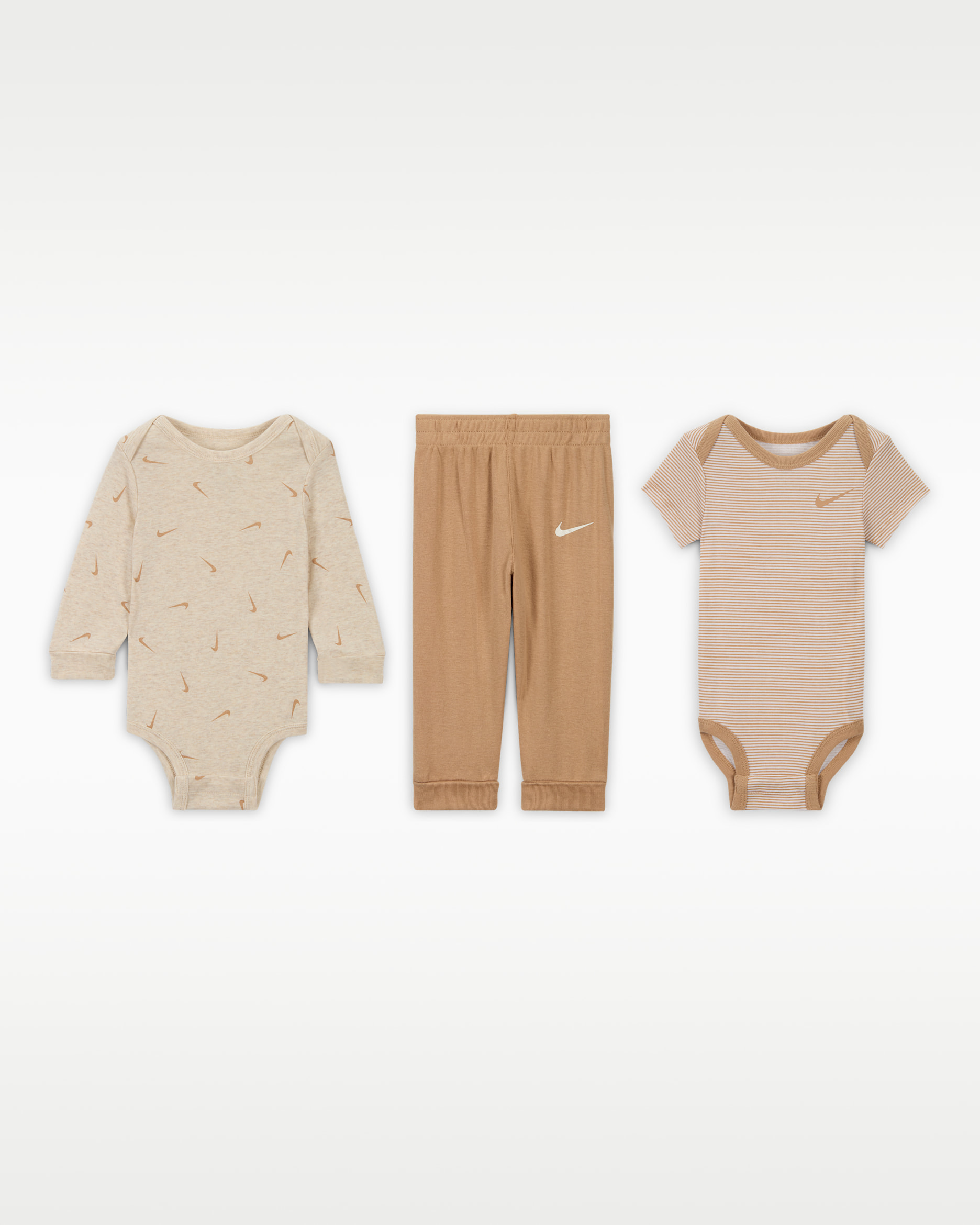 Nike Baby (0-9M) 3-Piece Bodysuits and Pants Set - Pale Ivory