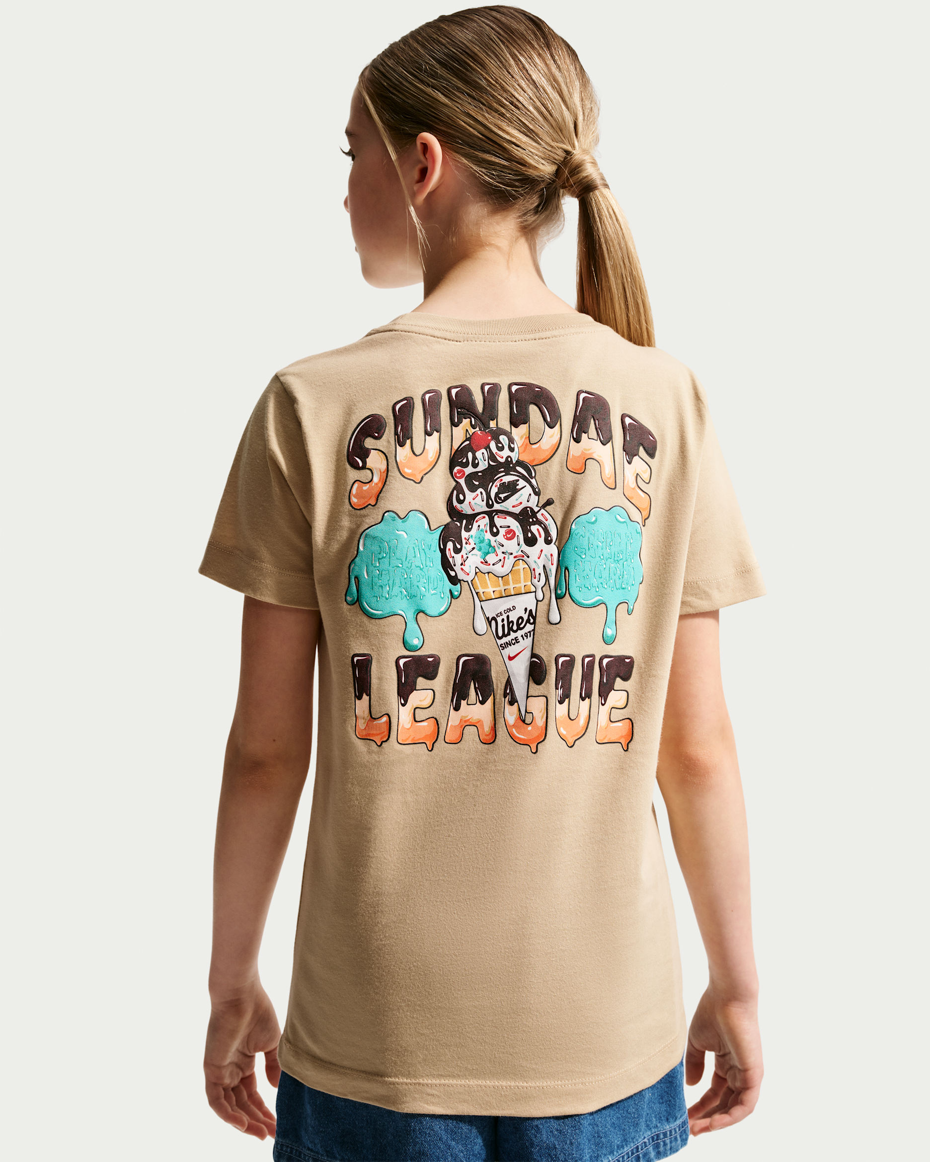 Nike Sportswear Big Kids' T-Shirt - Linen