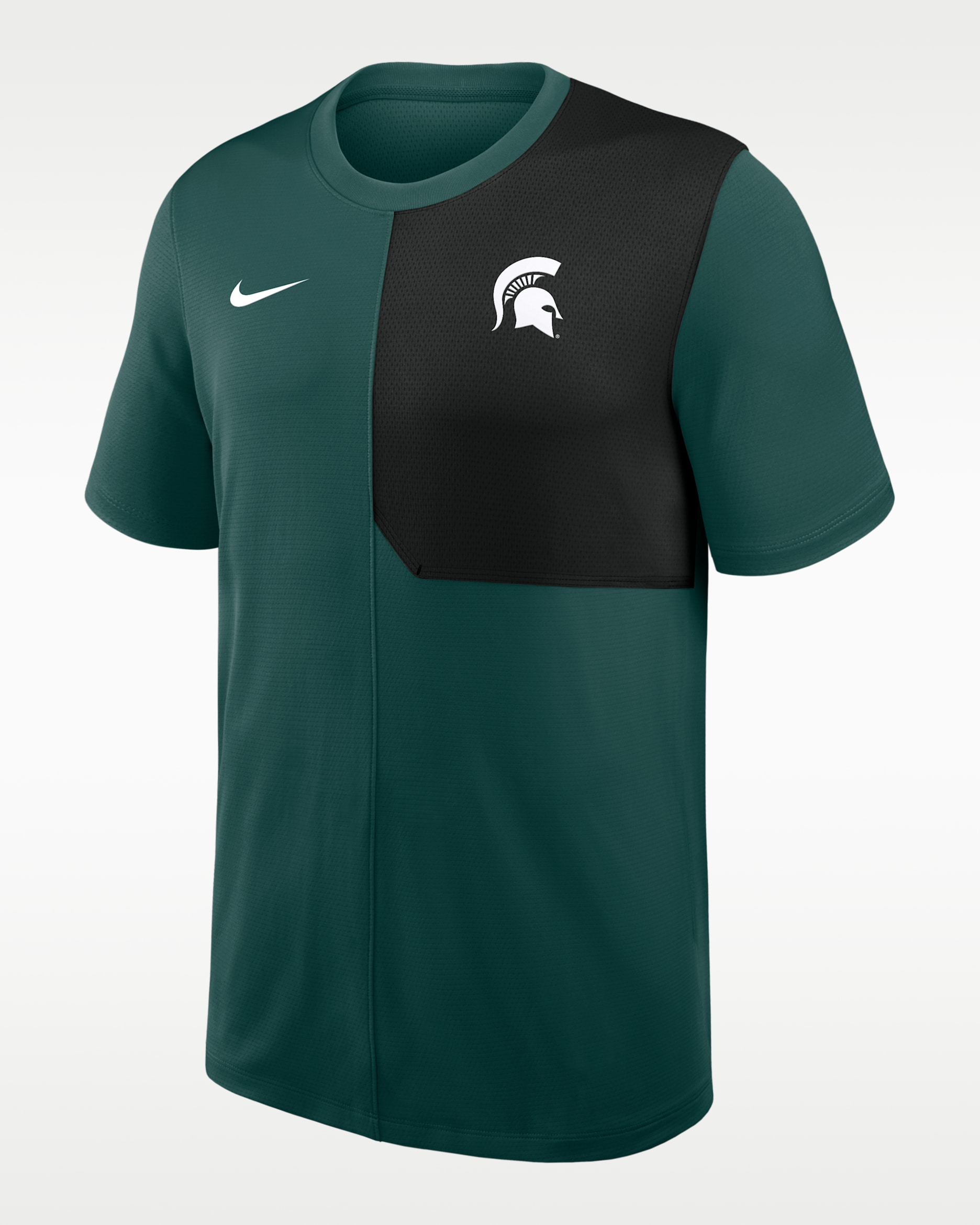 Playera universitaria Nike Dri-FIT para hombre Michigan State Sideline Coach - Verde