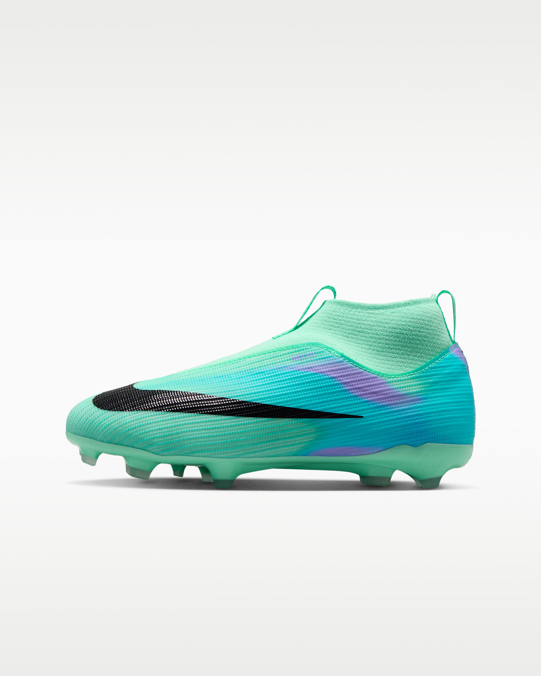 Nike Jr. Mercurial Superfly 11 Academy "Sam Kerr" Big Kids' Multi-Ground High-Top Soccer Cleats - Green Glow/Fuchsia Dream/Lagoon Pulse/Black