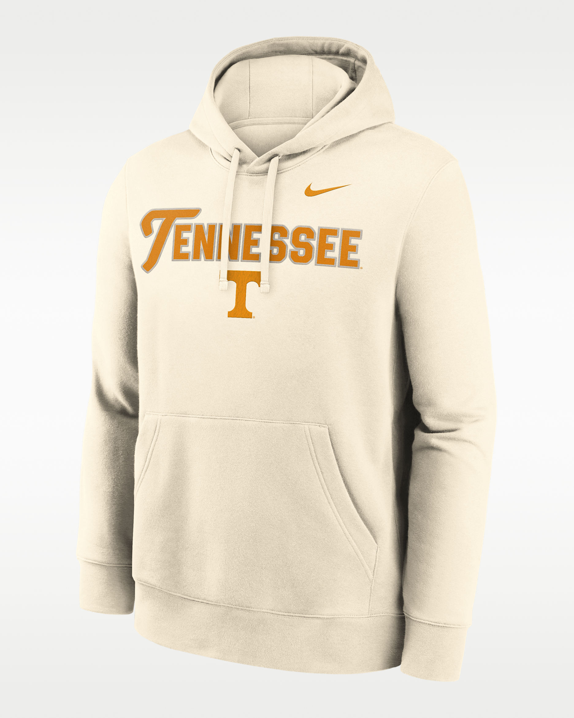 Sudadera con gorro sin cierre universitaria Nike para hombre Tennessee Primetime Club - Natural