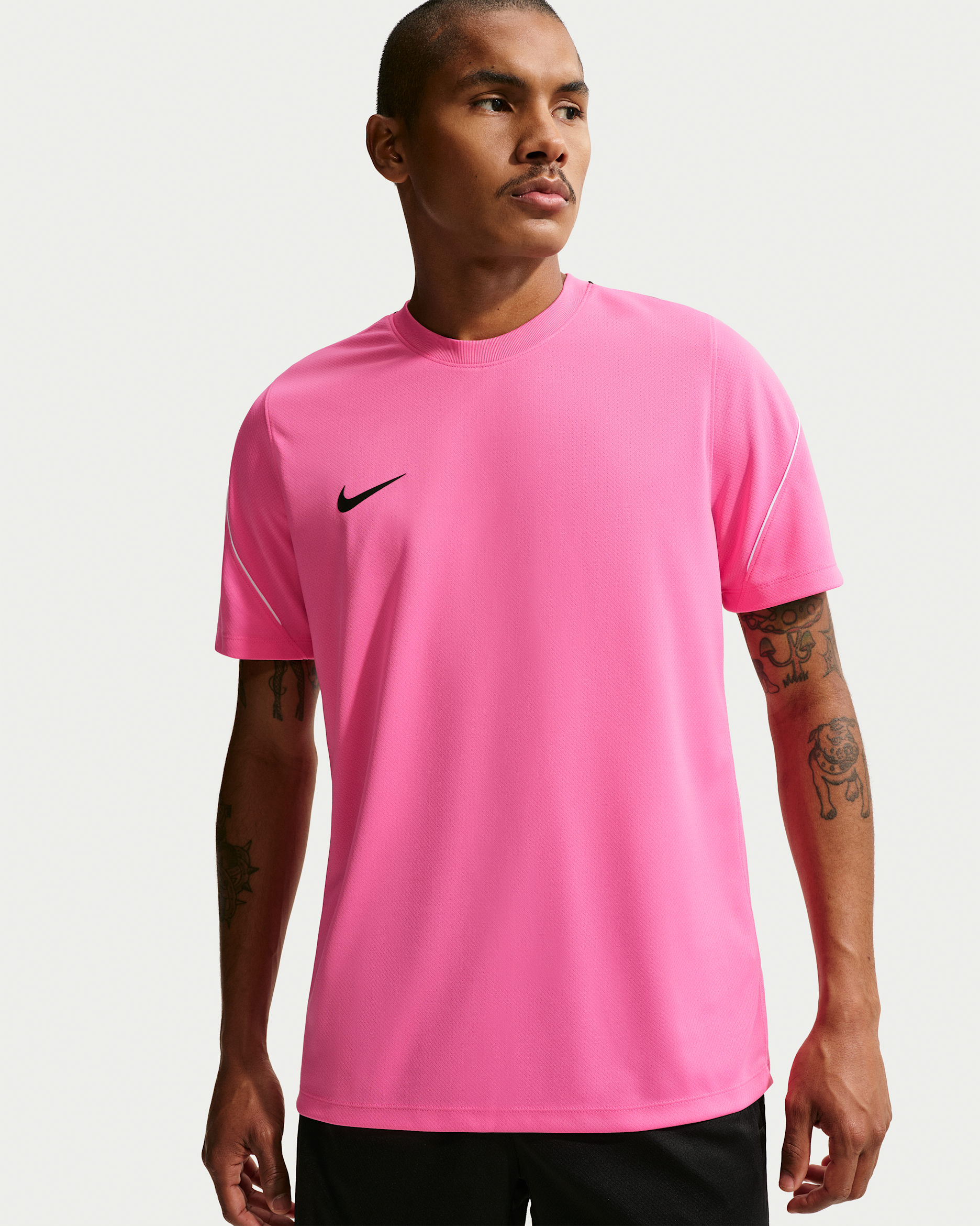 Nike Strike Men's Dri-FIT Short-Sleeve Soccer Top - Pinksicle/Siyah/Siyah/Siyah