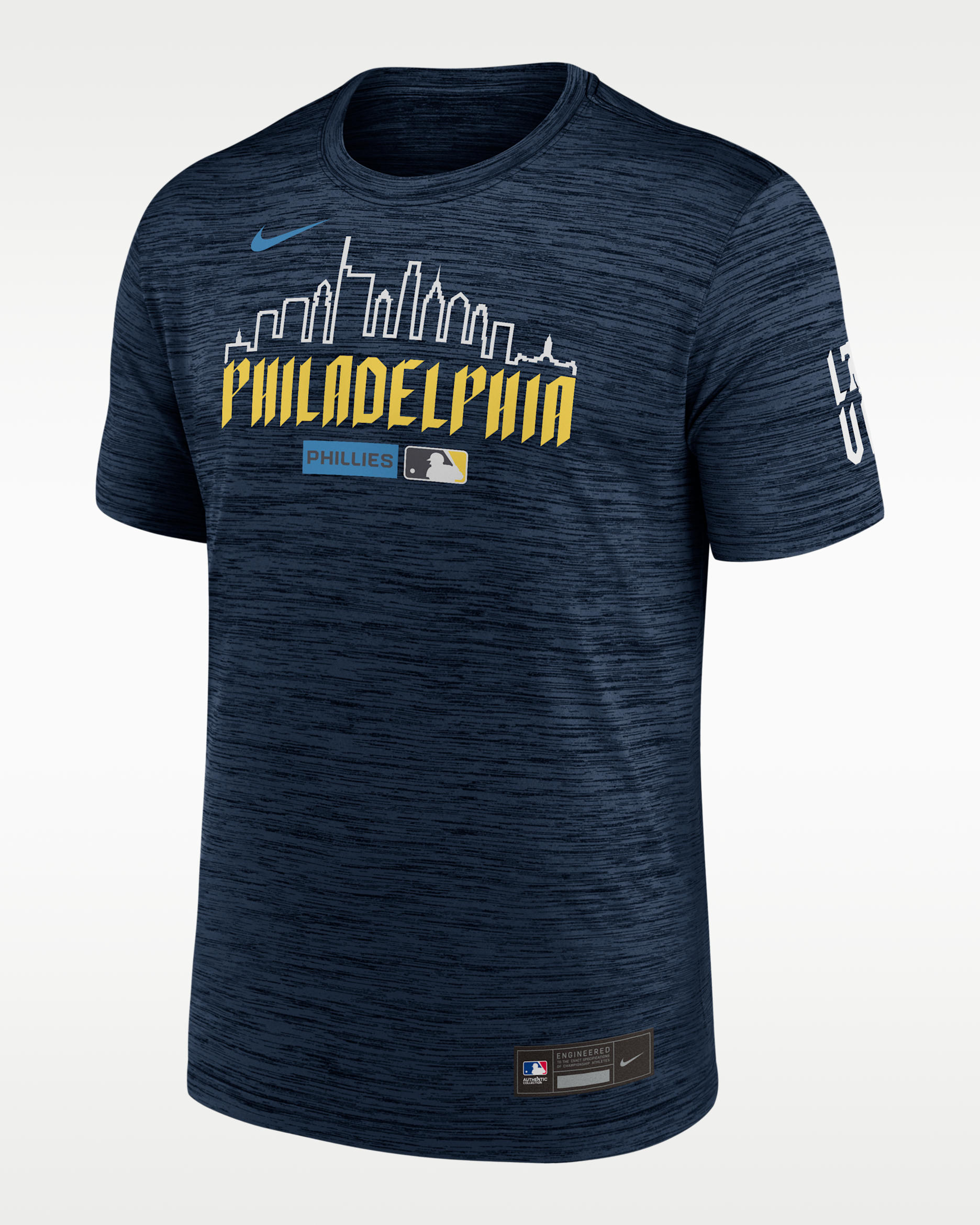 Philadelphia Phillies City Connect Velocity Men's Nike Dri-FIT MLB T-Shirt - Navy