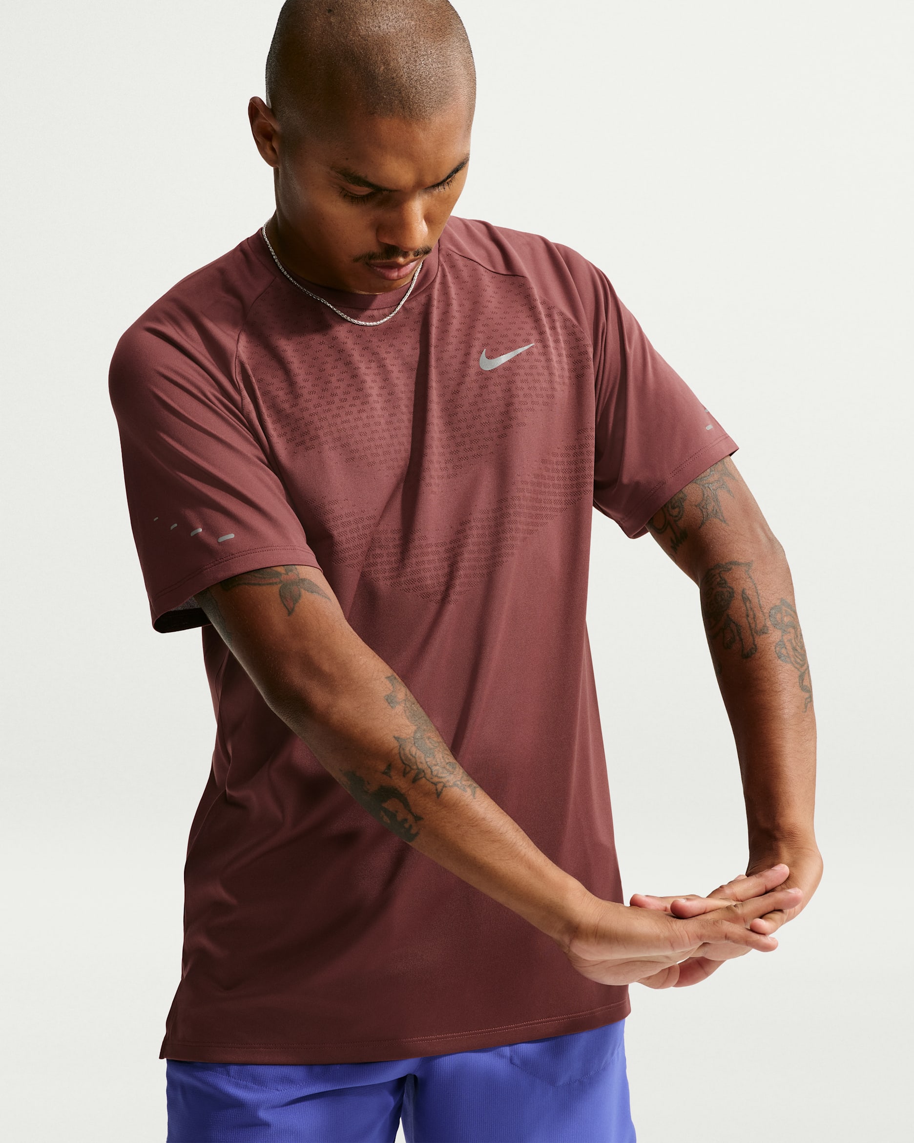 Nike Stride Men's Dri-FIT ADV Short-Sleeve Running Top - Light Boulder