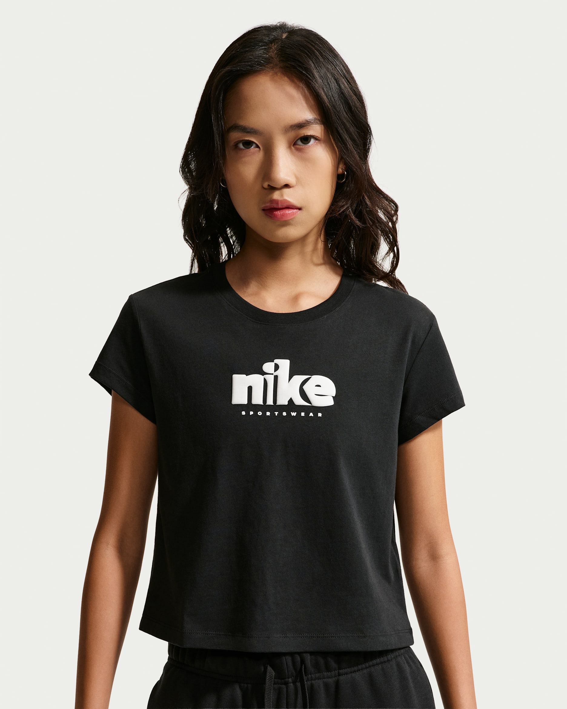 Nike Sportswear Club Women's Short-Sleeve T-Shirt - Black/Sail