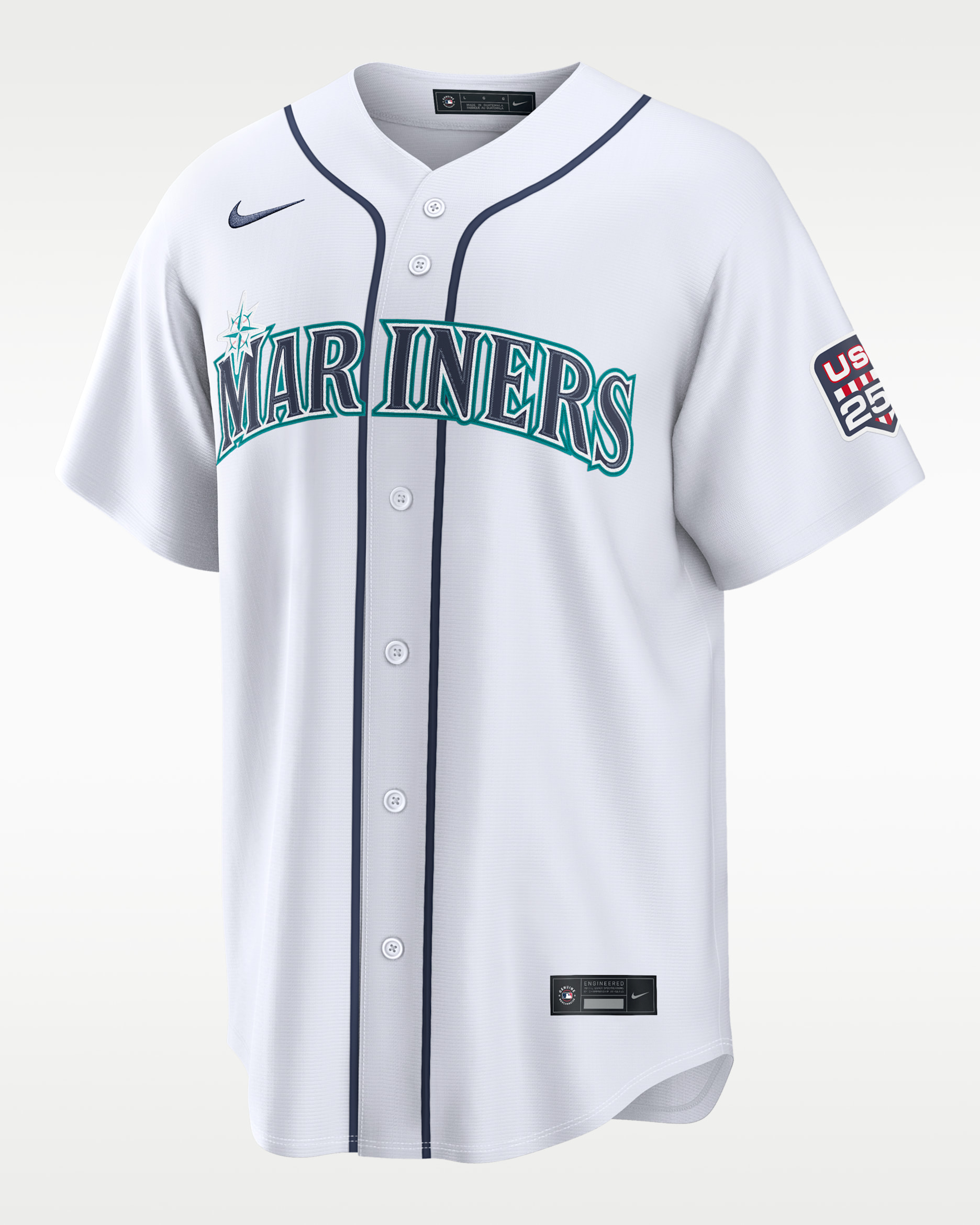 Cal Raleigh Seattle Mariners USA 250 Men's Nike MLB Stadium Jersey - White