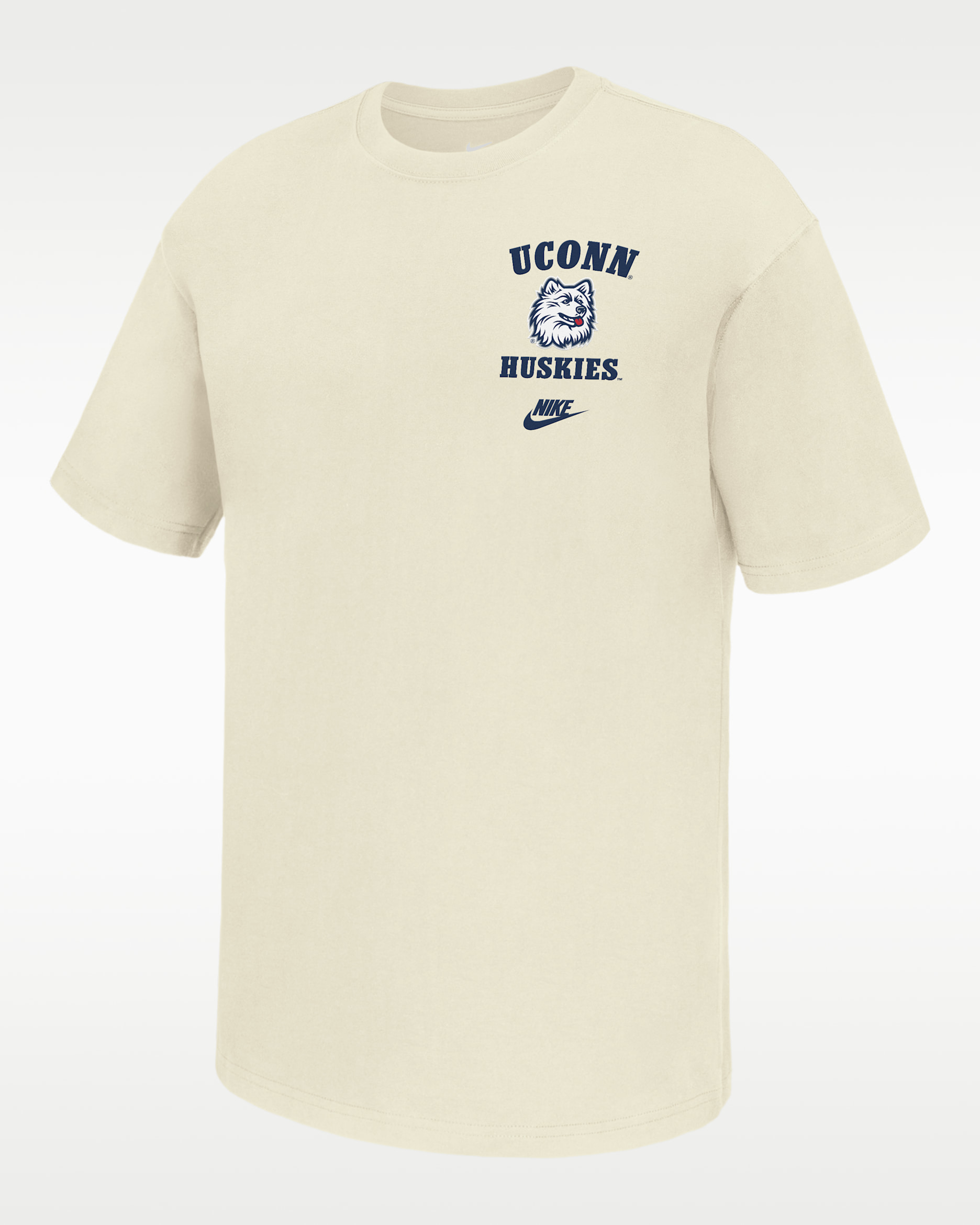 Connecticut Huskies Men's Nike Football T-Shirt - Sail