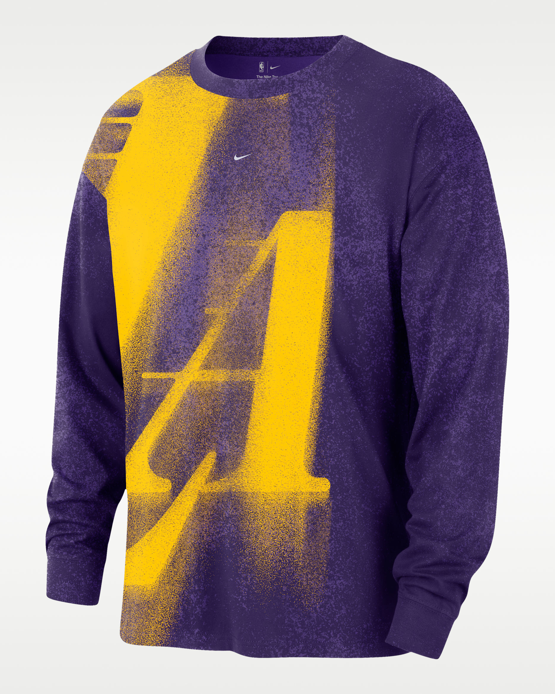 Playera de básquetbol de manga larga para hombre Los Angeles Lakers Essential Anthem - Morado campo
