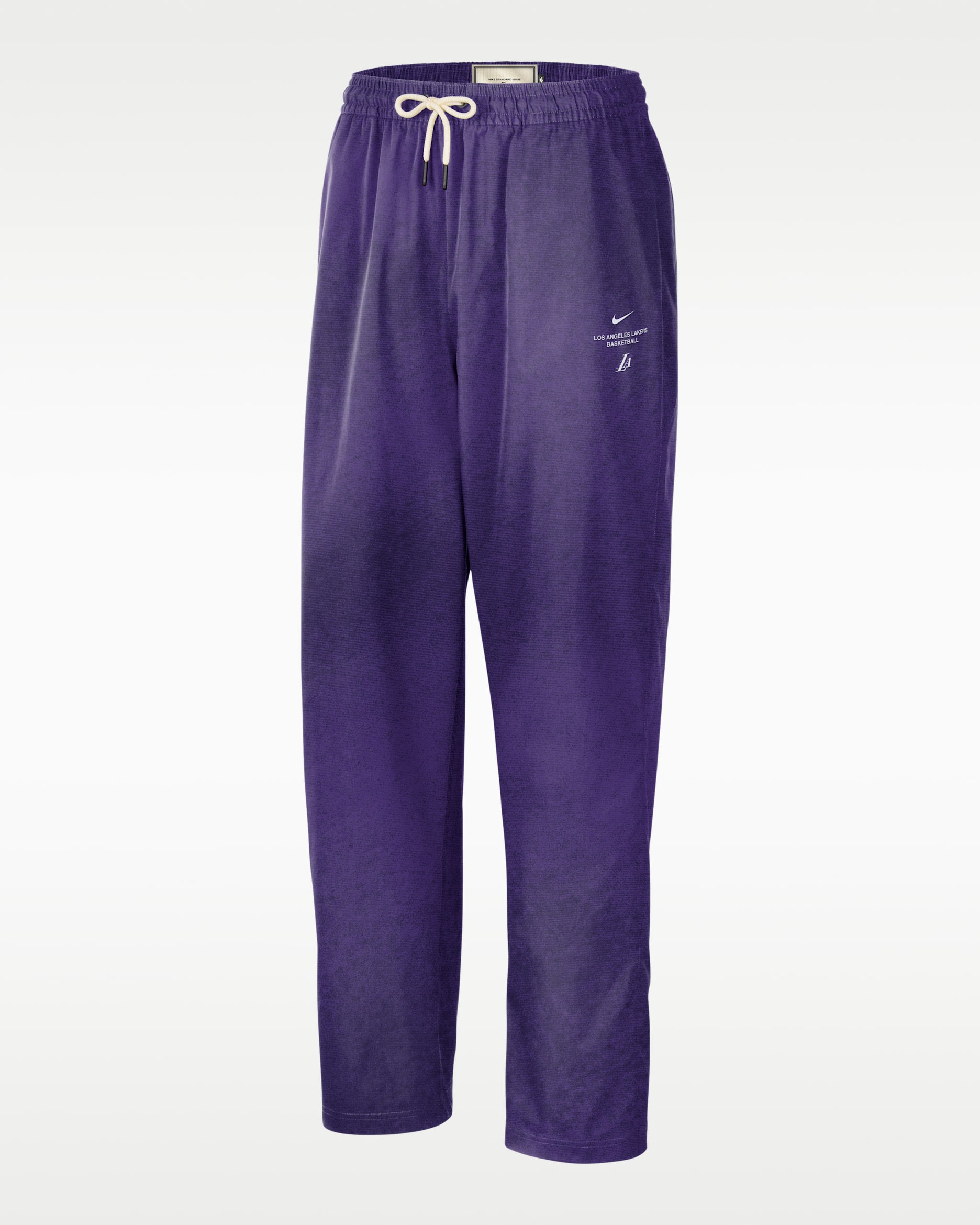 Pants de básquetbol de tejido Woven para hombre Los Angeles Lakers Nike Standard Issue - Morado campo/Amarillo/Blanco/Blanco