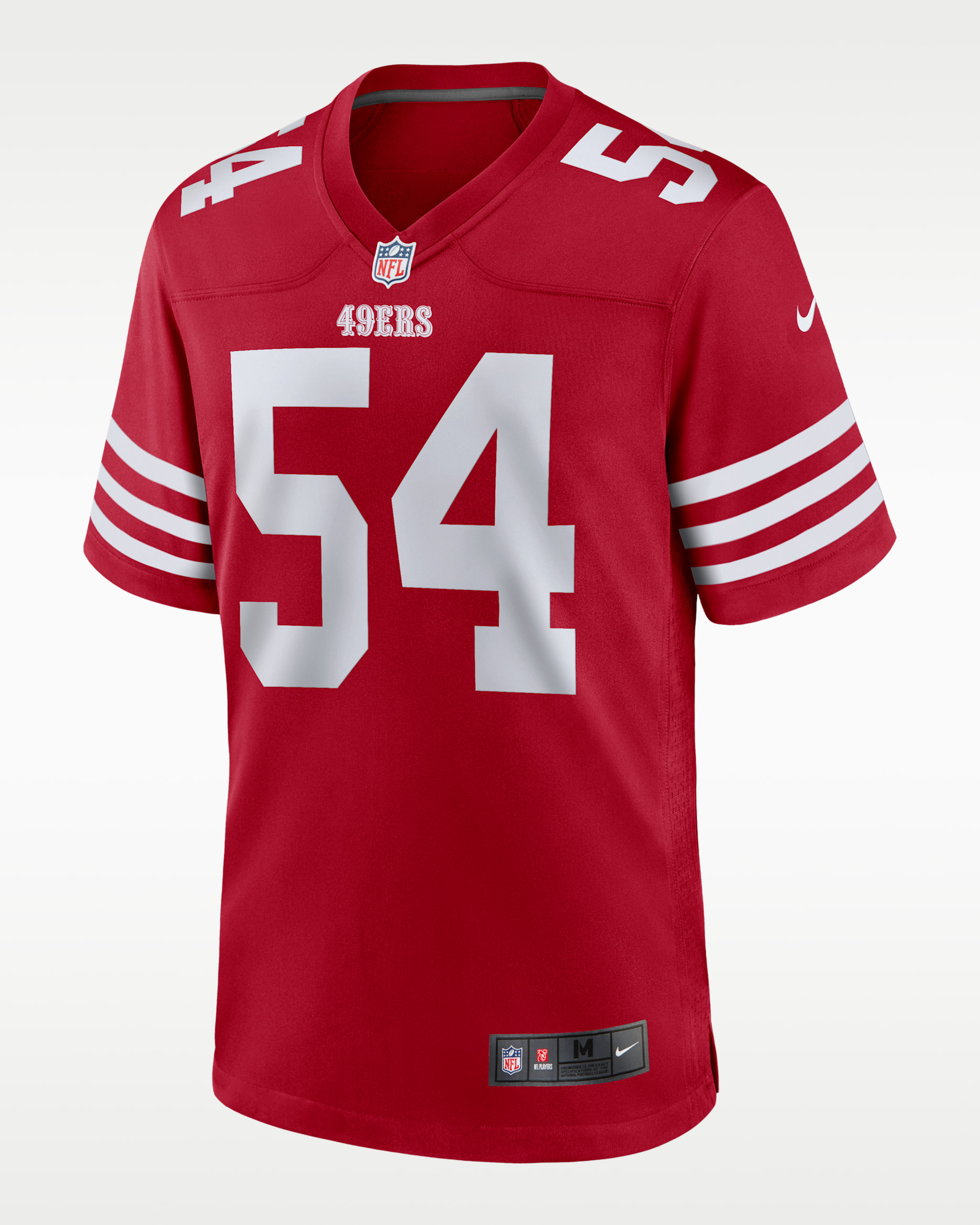 Jersey de fútbol americano Game para hombre NFL San Francisco 49ers (Fred Warner) - Escarlata