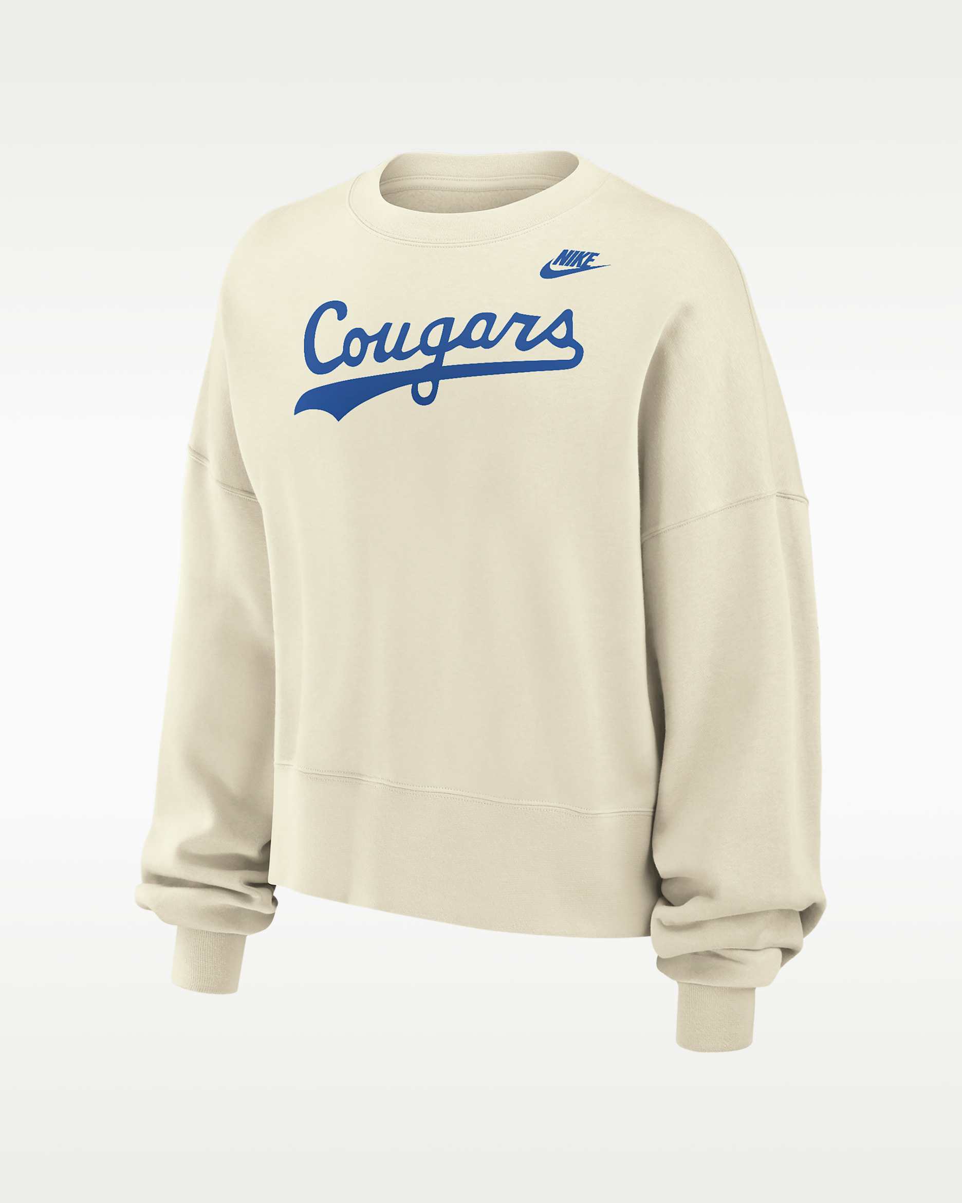 BYU Cougars Phoenix Fleece Women's Nike Football Crew-Neck Sweatshirt - Sail