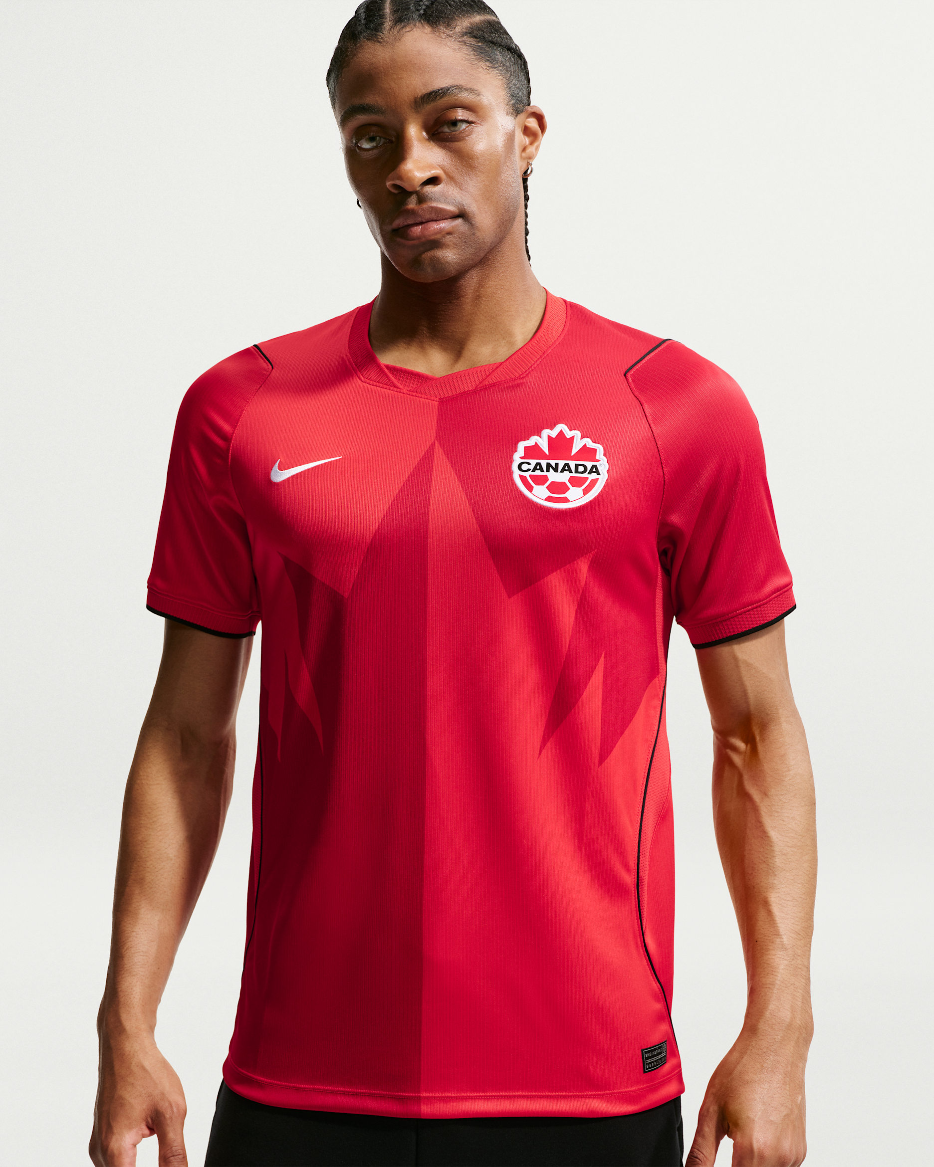 Nike Dri-FIT Canada replicavoetbalshirt thuis voor heren - University Red/Gym Red/Zwart/Wit