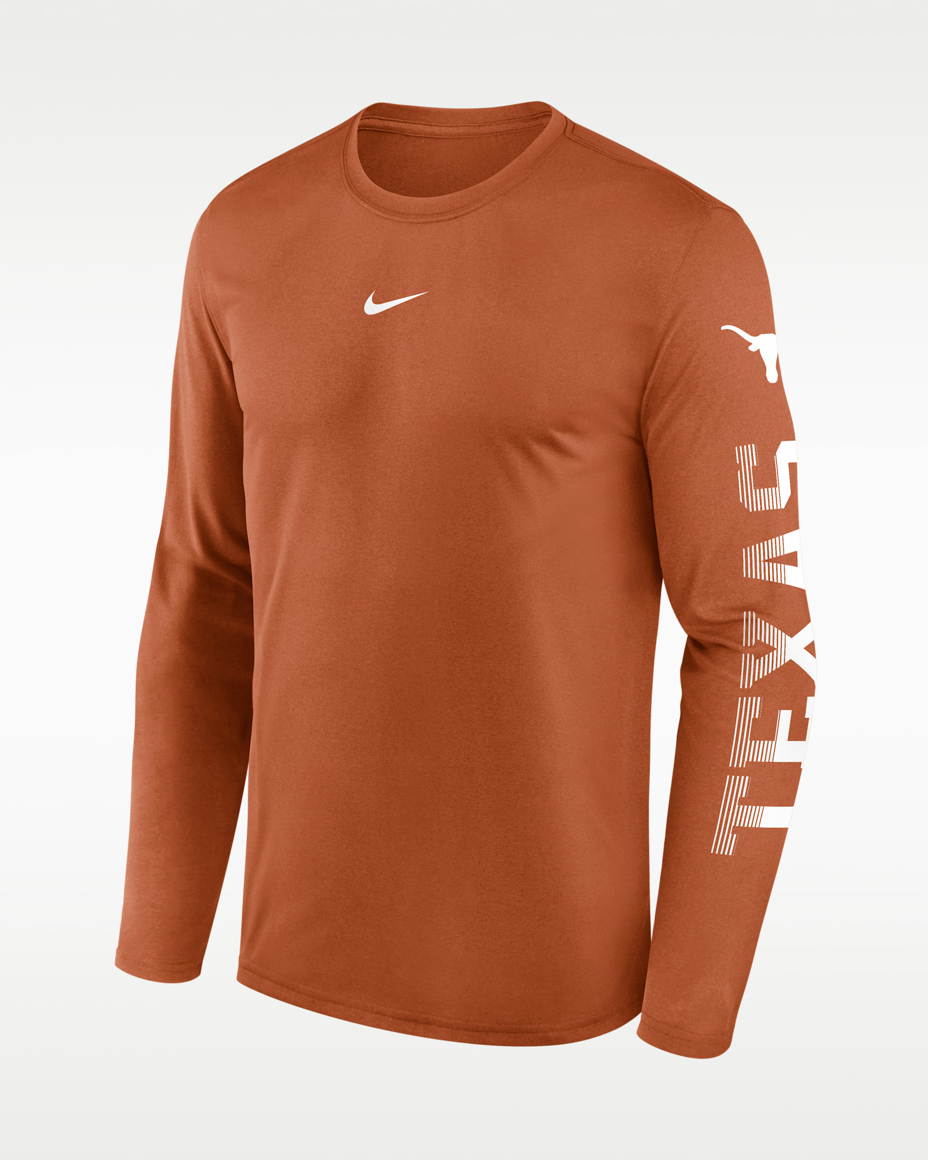 Texas Primetime Stack Legend Men's Nike Dri-FIT College Long-Sleeve T-Shirt - Desert Orange