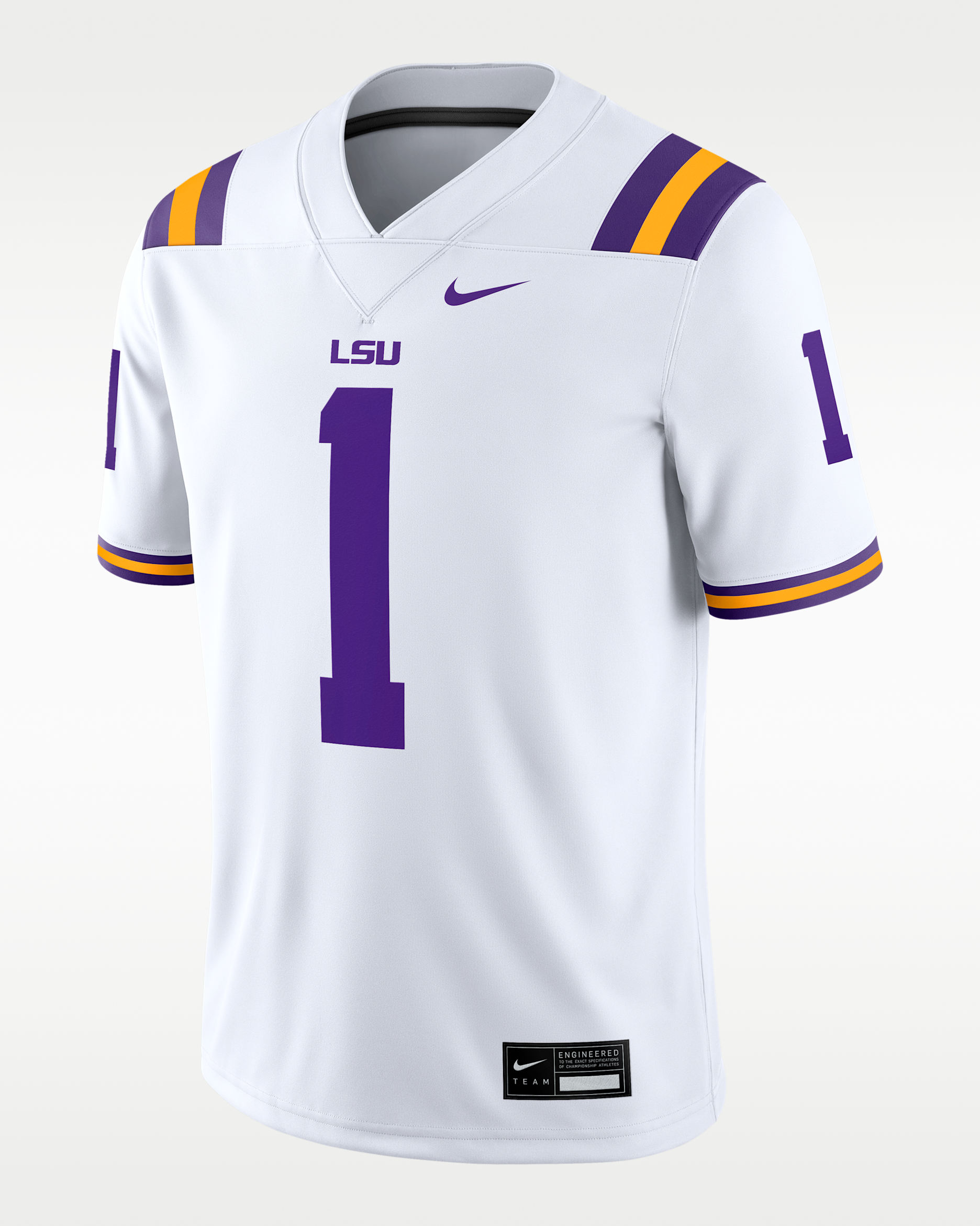 Jersey universitario Nike Dri-FIT Game para hombre LSU - Blanco