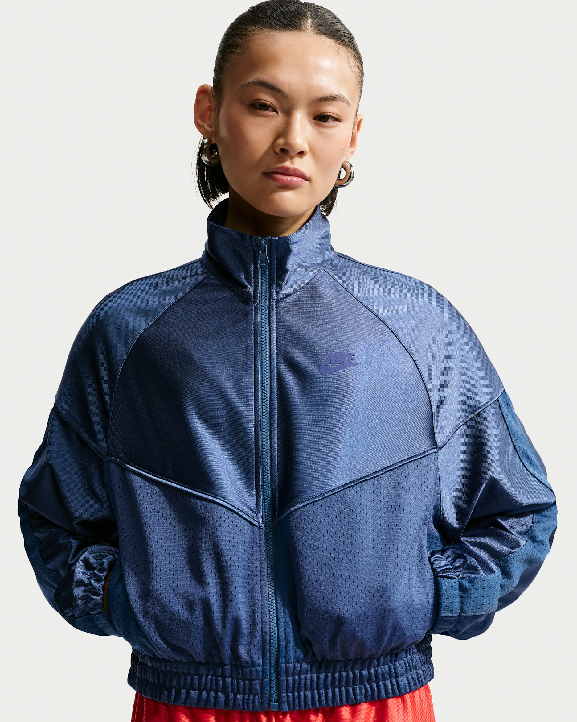 Nike Sportswear Women's Oversized Windrunner Jacket - Mystic Navy/Mystic Navy