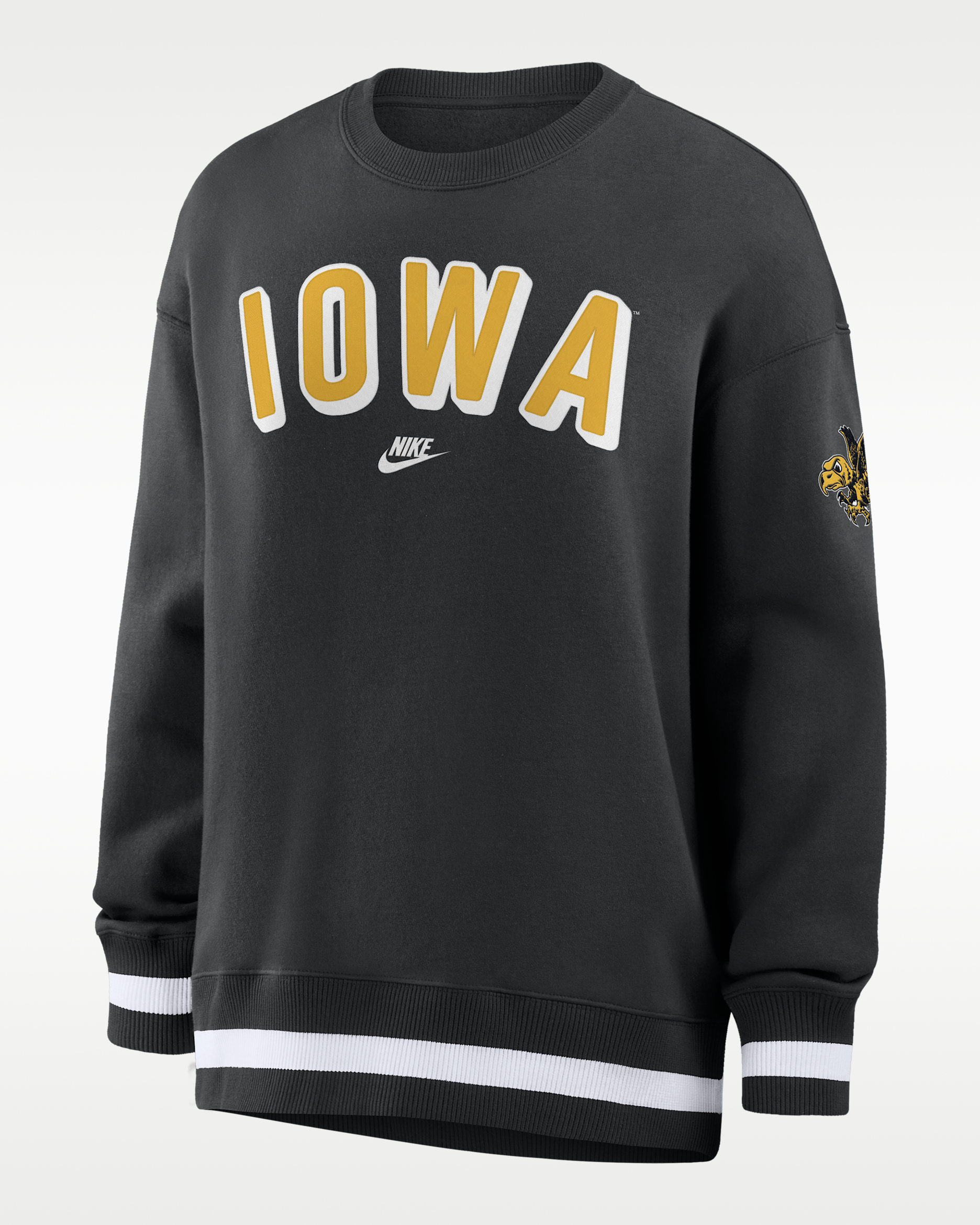 Iowa Legacy Phoenix Women's Nike College Oversized Pullover Crew - Black