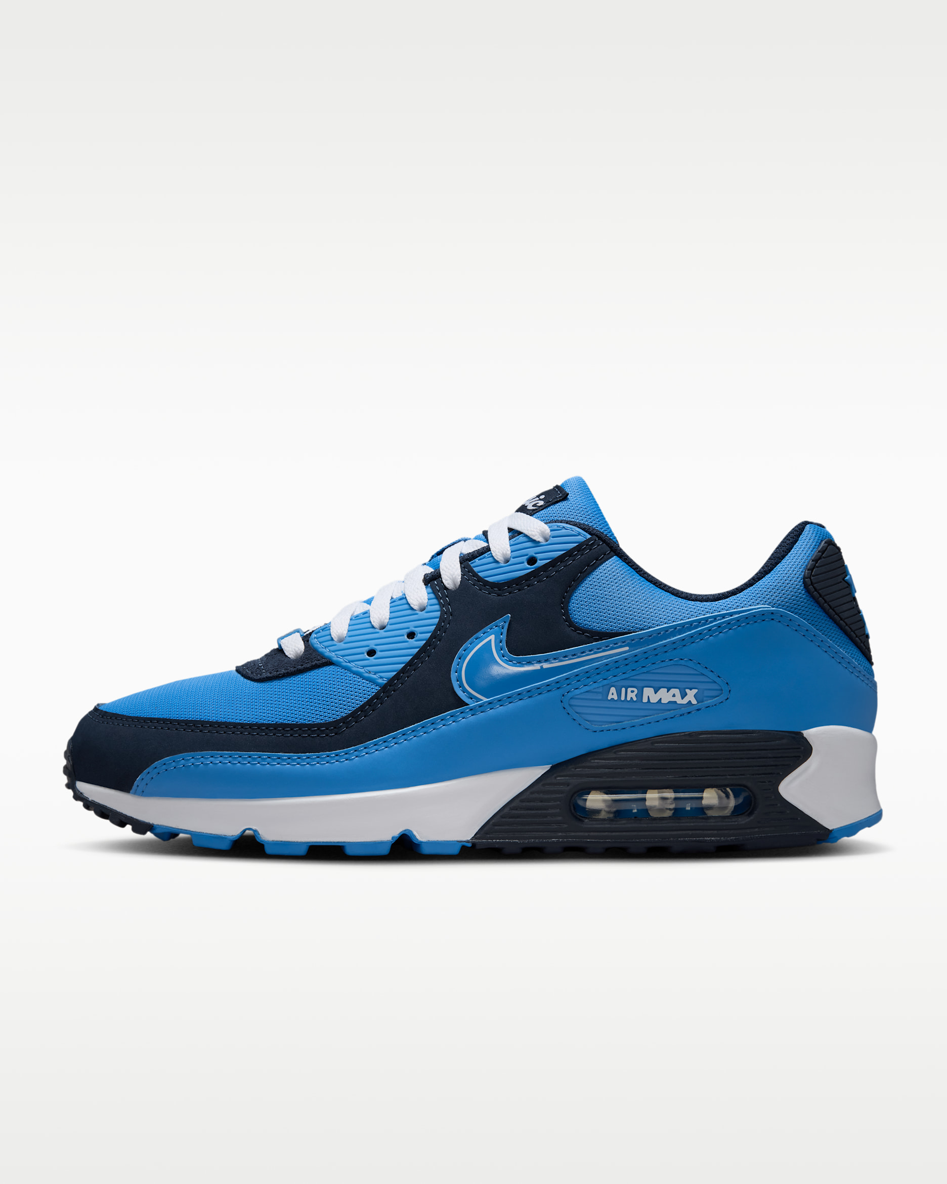 Nike Air Max 90 (Tennessee Titans) Men's NFL Shoes - Coast/College Navy/White
