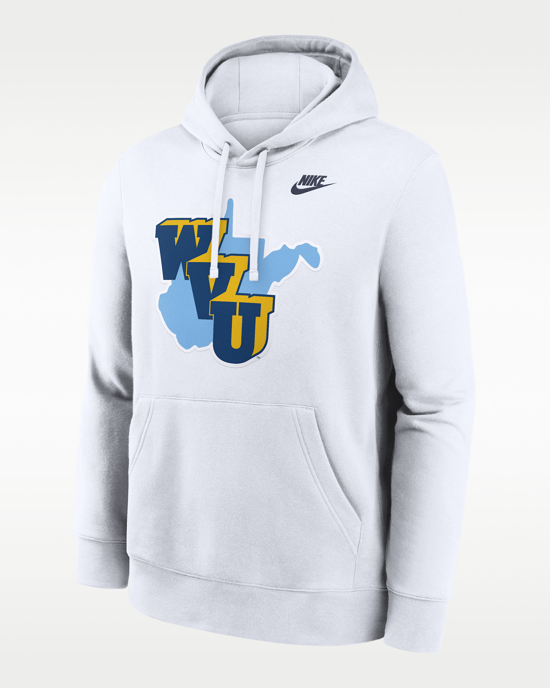 West Virginia 1965 Throwback Club Men's Nike College Pullover Hoodie - White