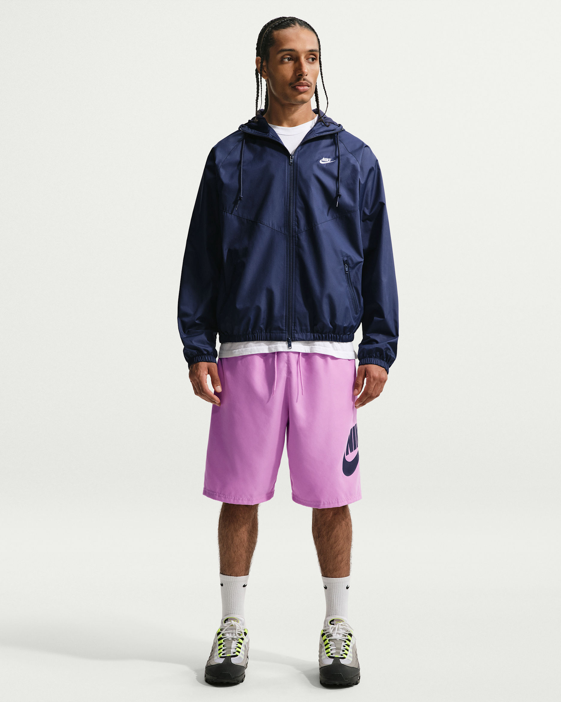 Short tissé Nike Club pour homme - Light Magenta/Midnight Navy