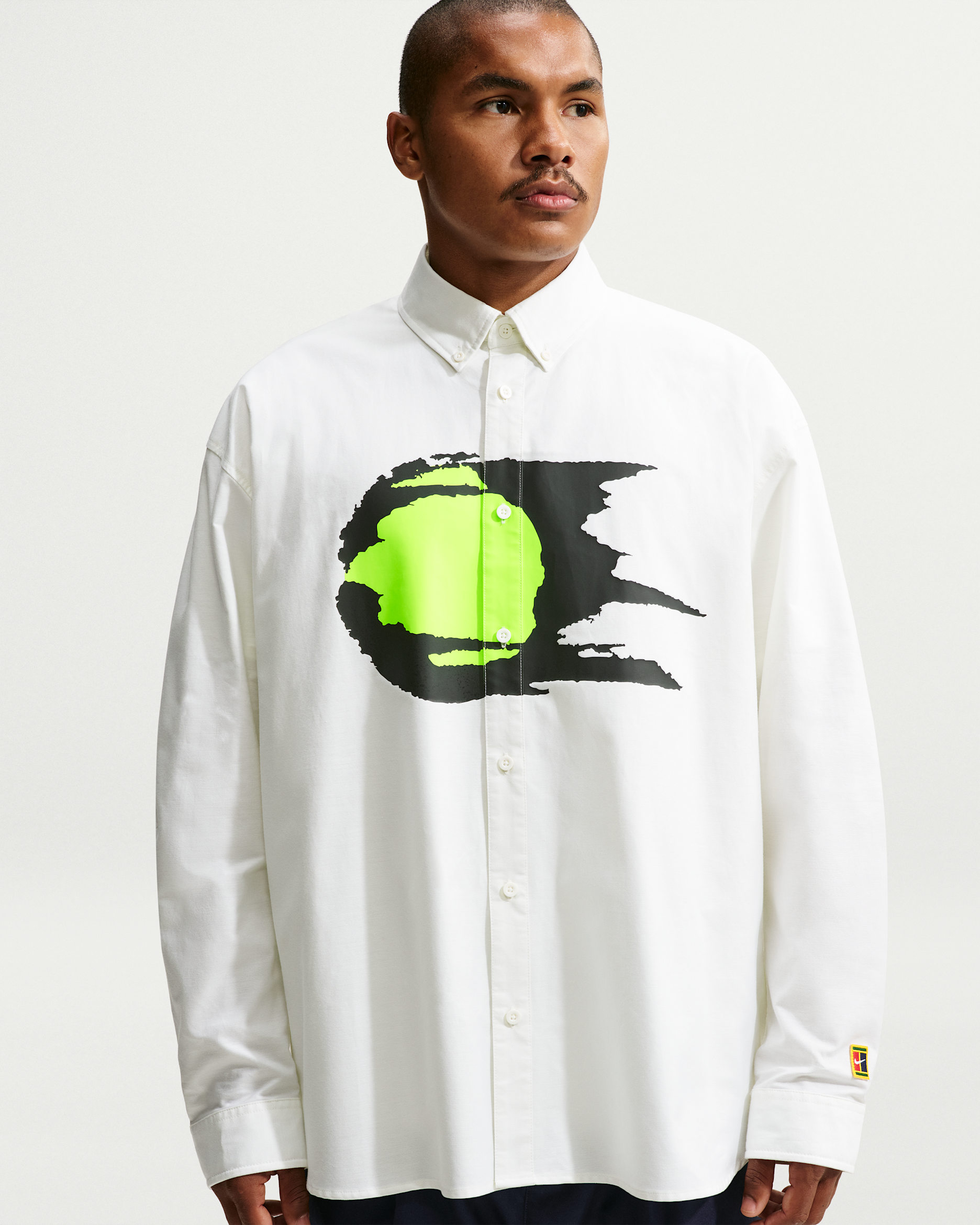 Nike Club Rules Men's Long-Sleeve Oxford Top - Summit White/Summit White