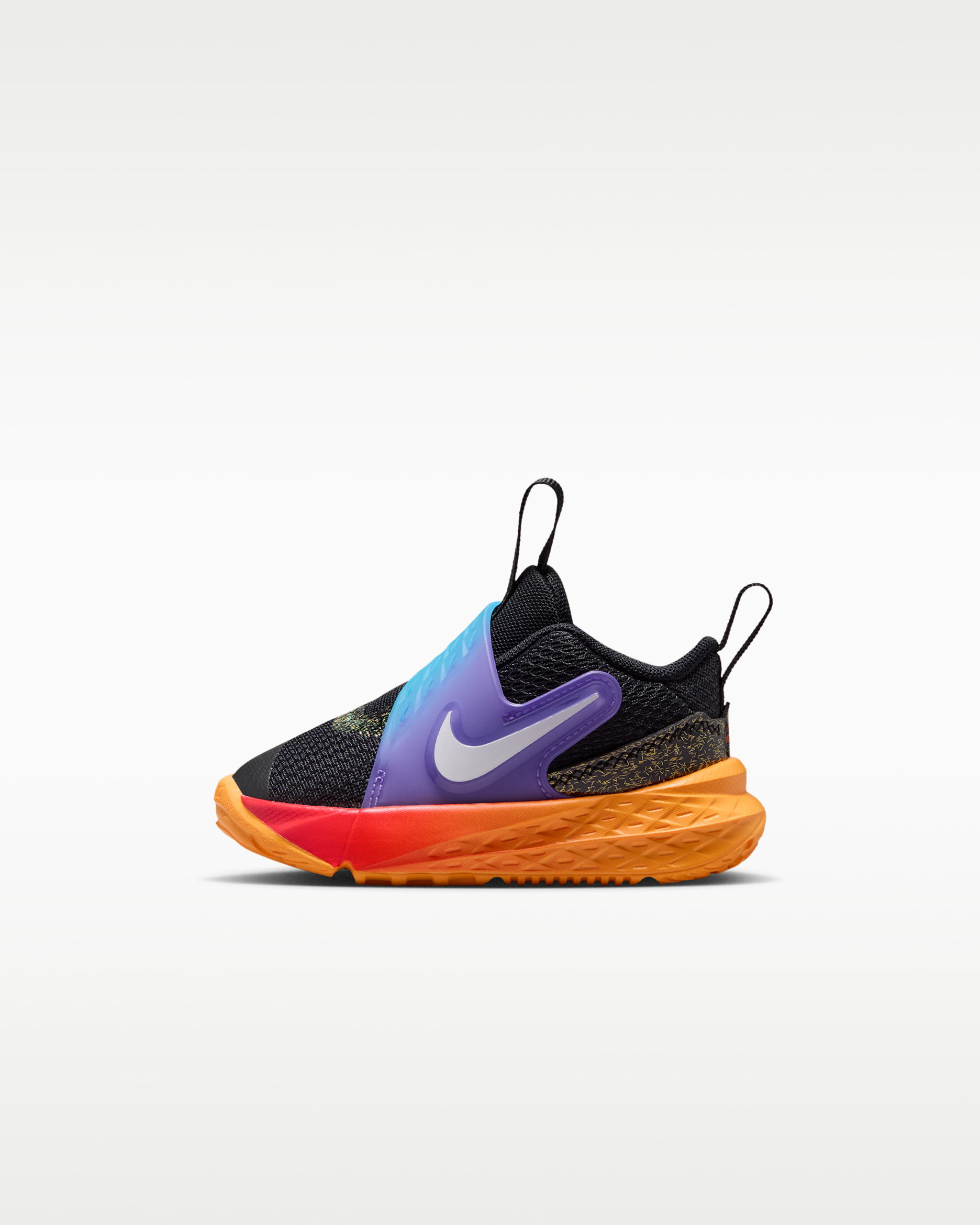 Nike Team Hustle D 12 Baby/Toddler Shoes - Black/Laser Orange/Action Grape/White