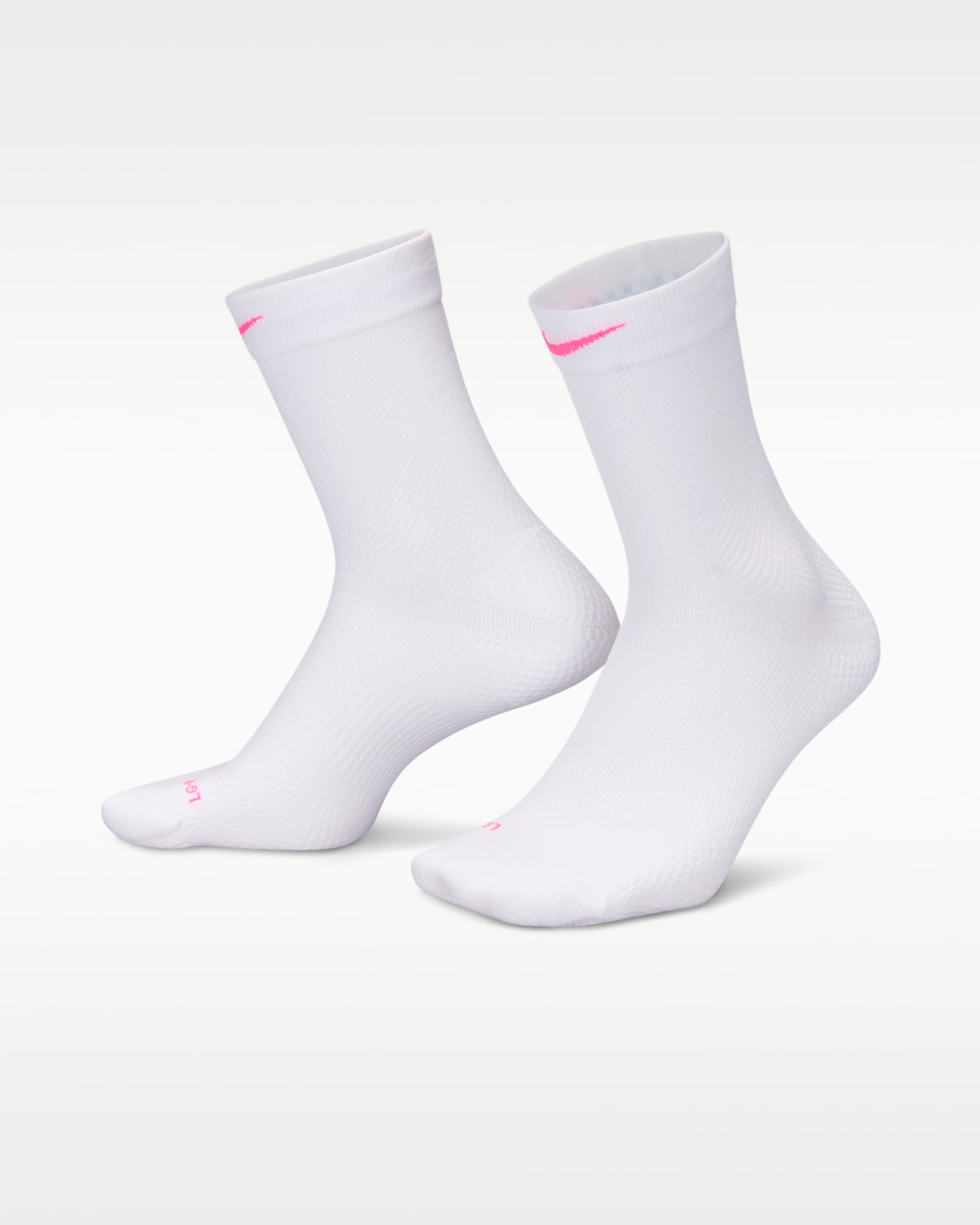 나이키 러닝 라이트웨이트 마이크로 크루 삭스(1켤레) - 화이트/블랙/퓨어 플래티넘/하이퍼 핑크