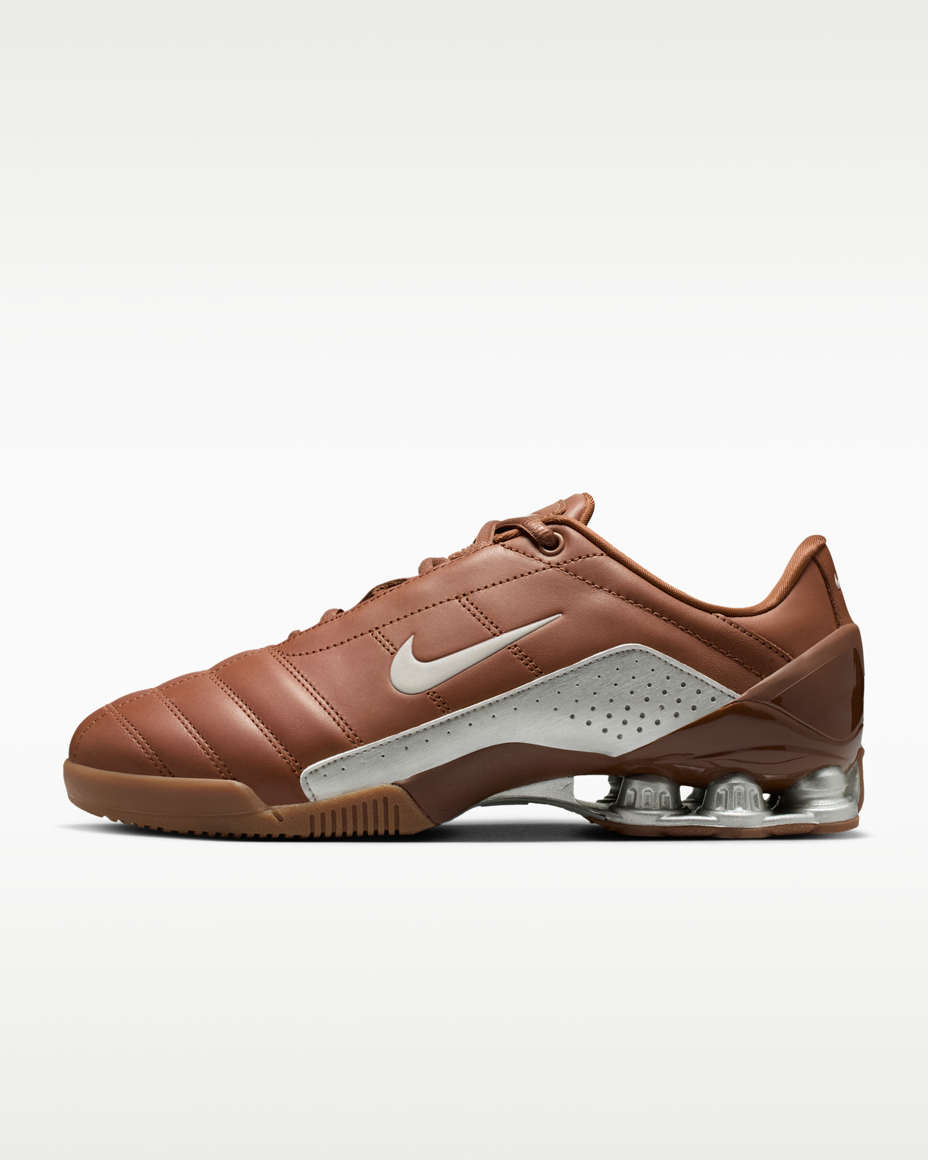 Nike Total90 Shox Magia Women's Shoes - Pecan/Rustic/Gum Medium Brown/Metallic Silver