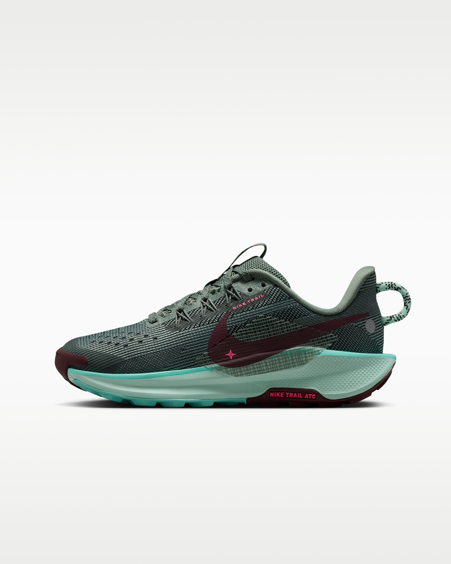 Nike Pegasus Trail 5 Big Kids' Trail Running Shoes - Clay Green/Bleached Turquoise/Seaweed/Mint Foam