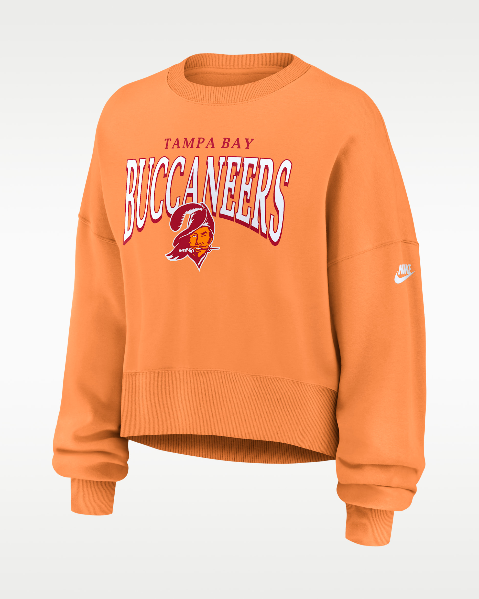 Tampa Bay Buccaneers Rewind Phoenix Women's Nike NFL Oversized Pullover Crew - Orange