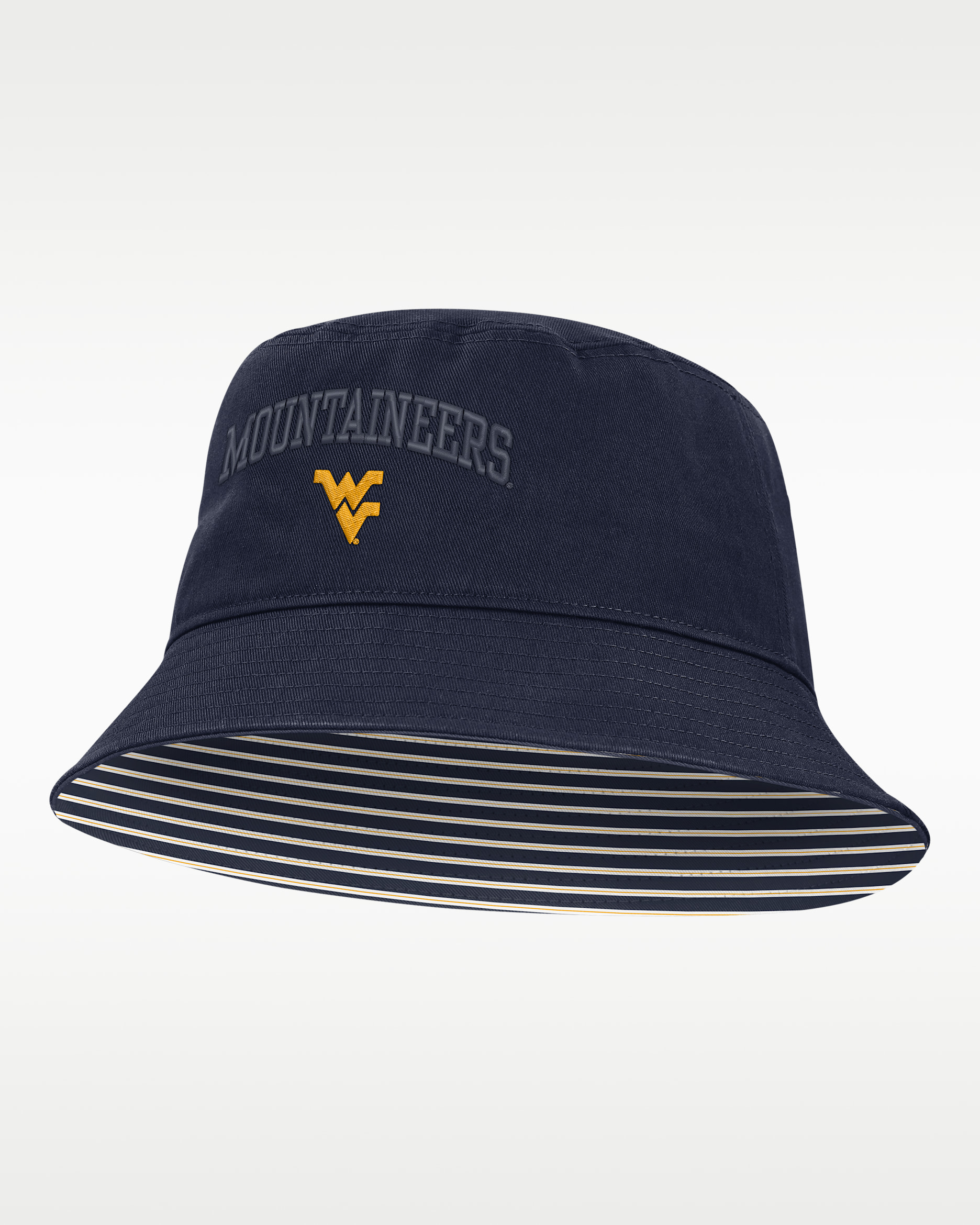 West Virginia Primetime Apex Men's Nike College Bucket Hat - Navy
