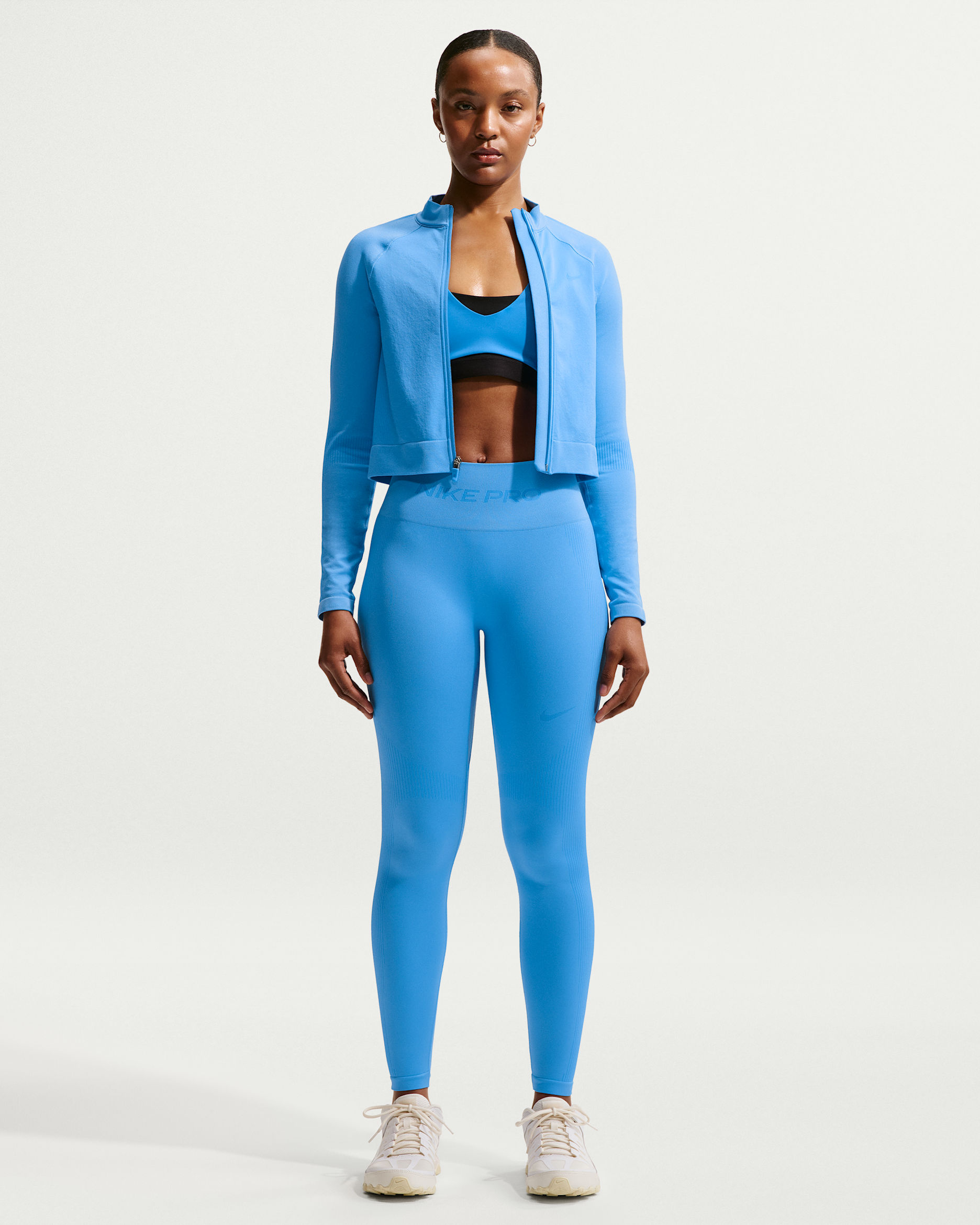 Leggings de tiro alto 7/8 para mujer Nike Pro Seamless - Azul universitario