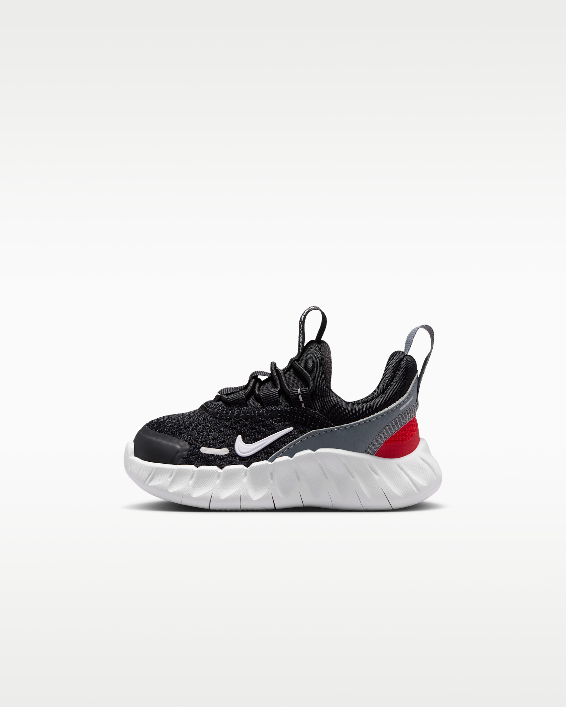 Nike Free Ride Schuh für Babys und Kleinkinder - Schwarz/Cool Grey/University Red/Weiß