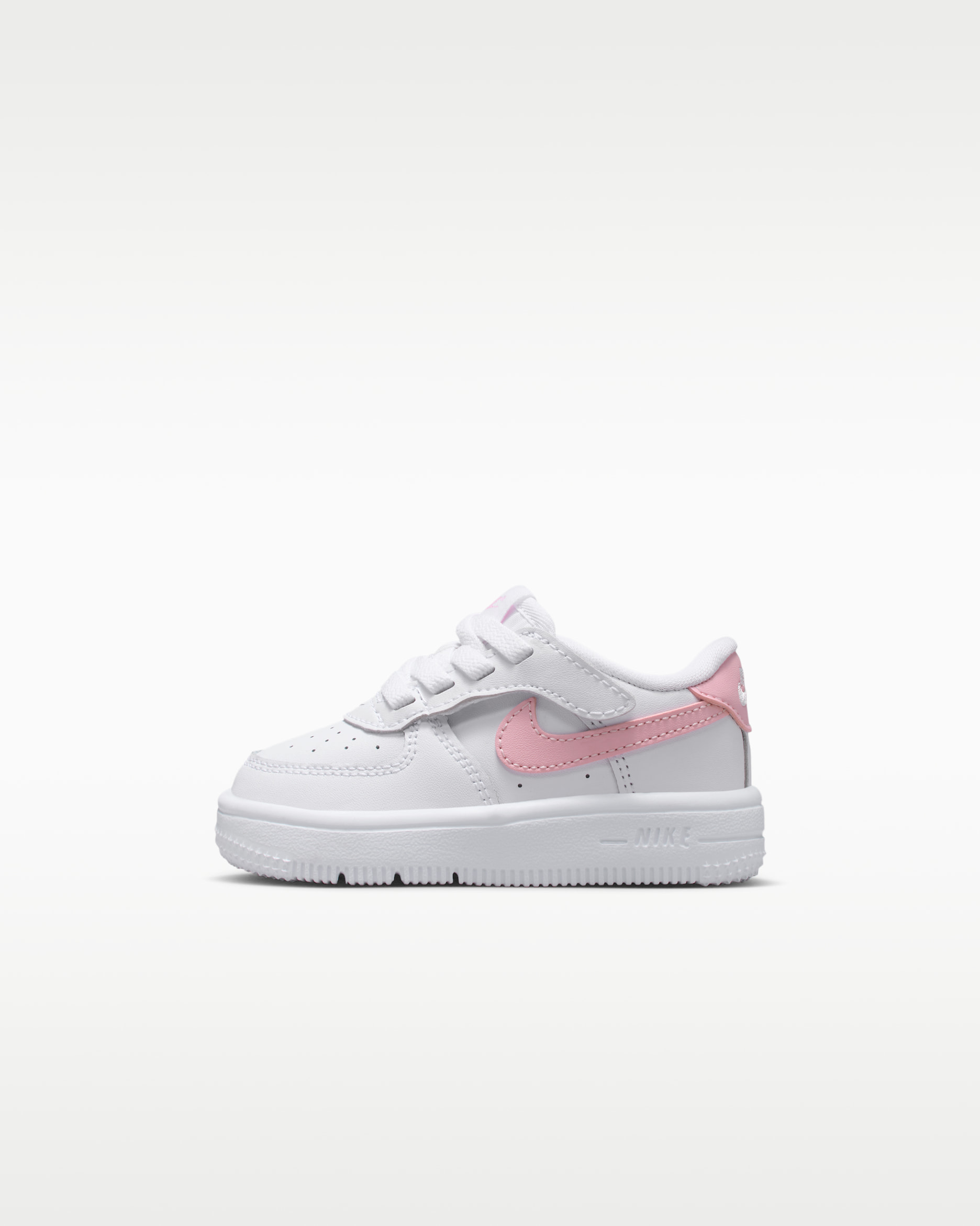 Nike Force 1 Low EasyOn Baby/Toddler Shoes - White/White/Medium Soft Pink