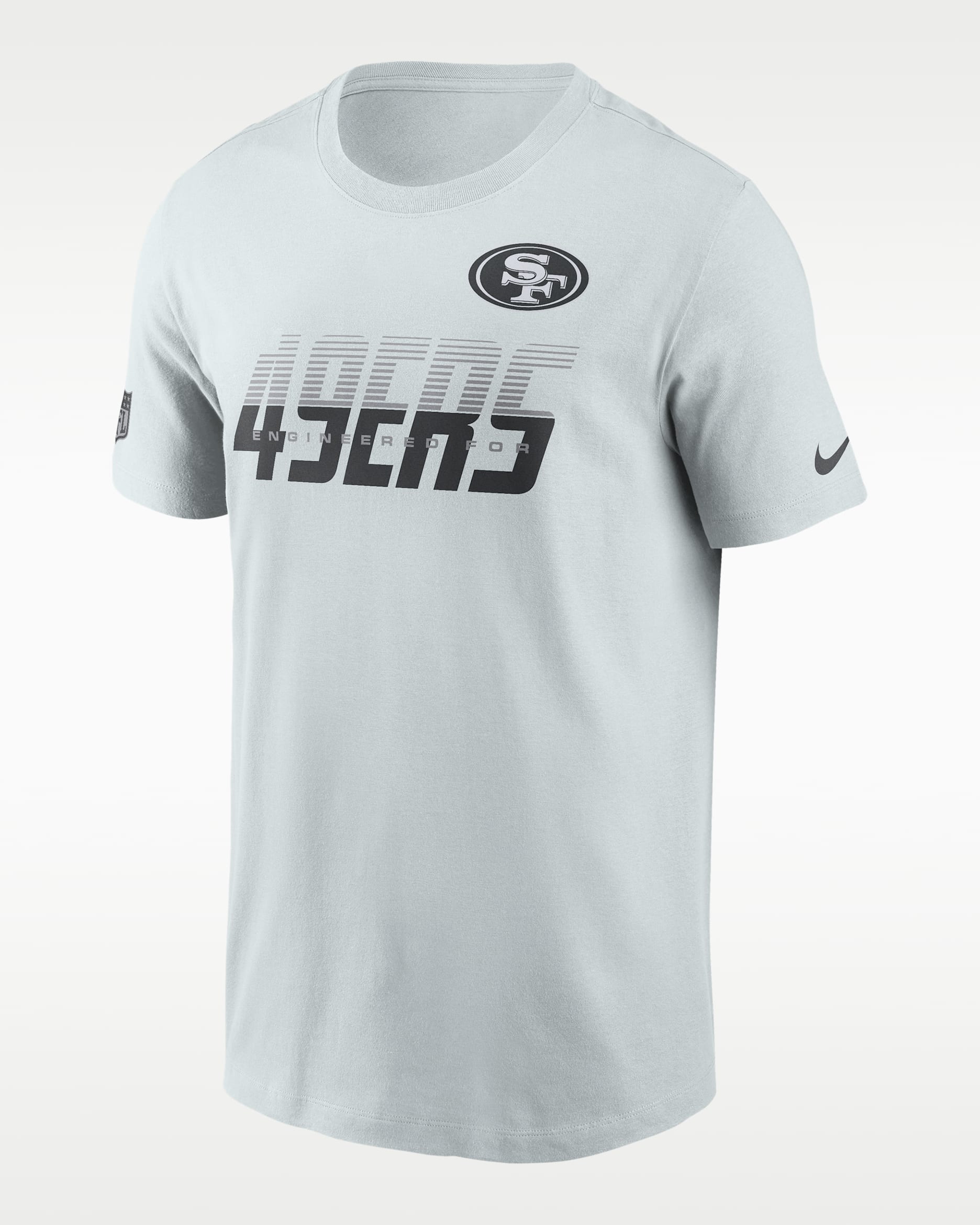 San Francisco 49ers Sideline Team Issue Men's Nike Dri-FIT NFL T-Shirt - Pure Platinum