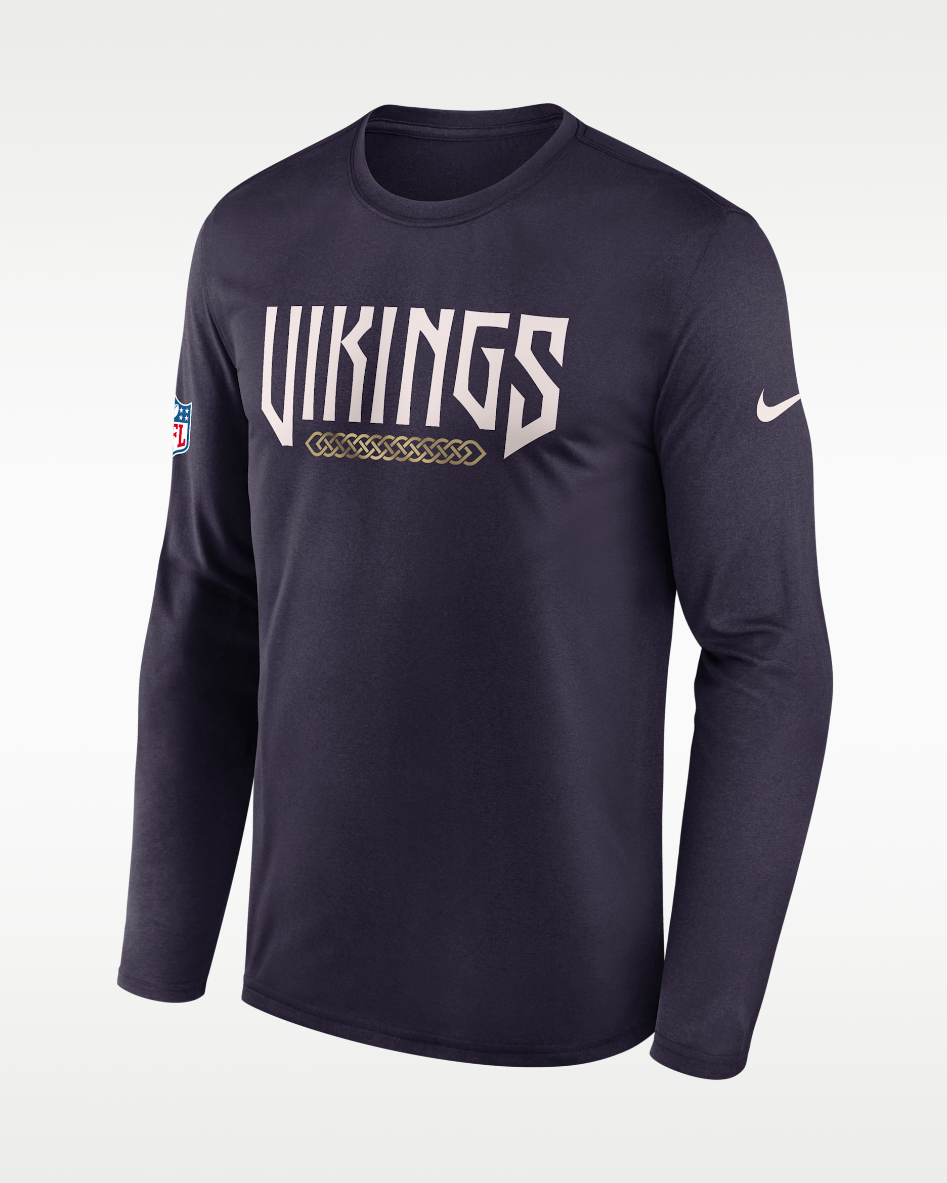Minnesota Vikings Rivalries Collection Sideline Legend Men's Nike Dri-FIT NFL Long-Sleeve T-Shirt - Purple
