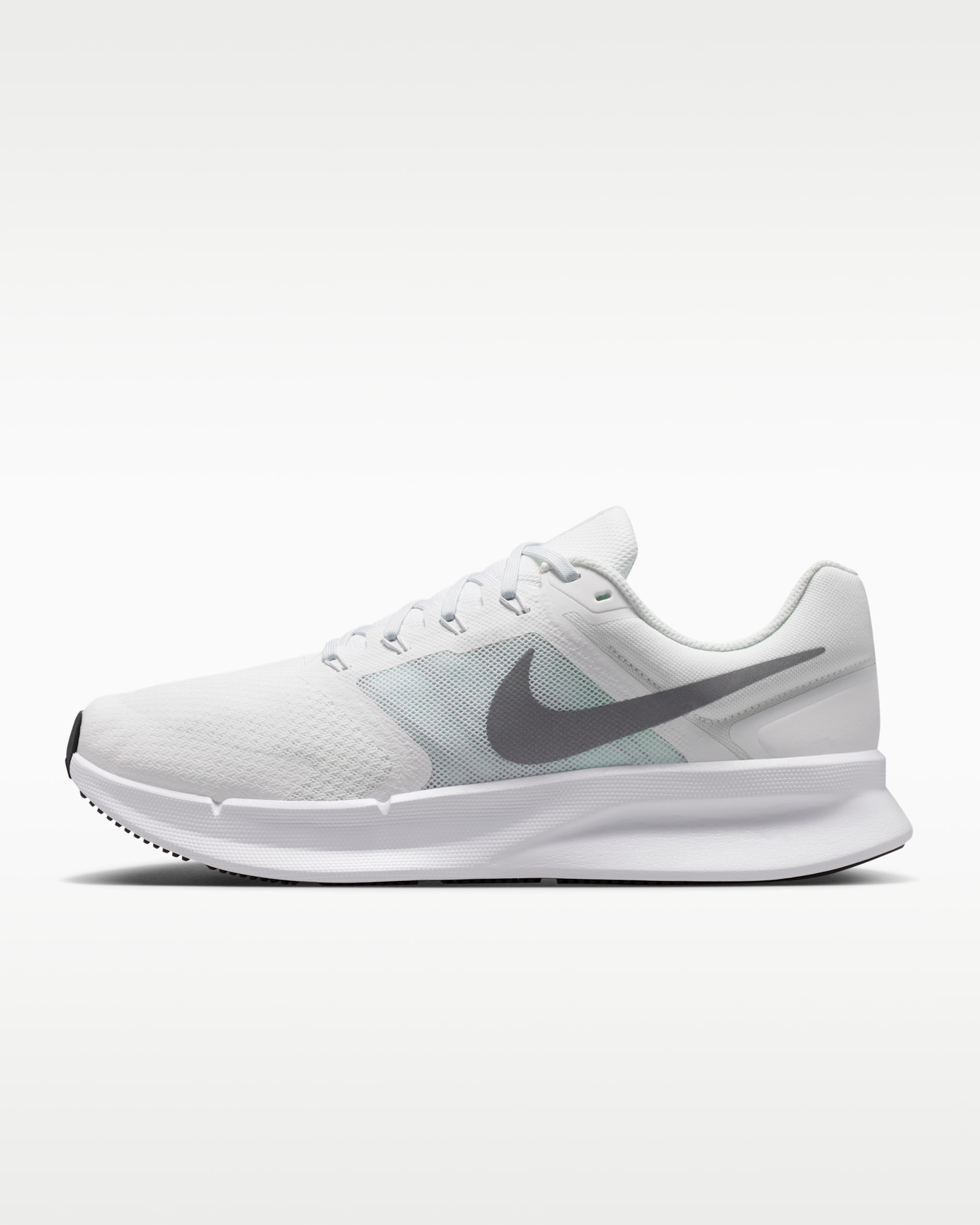 Nike Run Swift 3 Men's Road Running Shoes - Summit White/White/Black/Metallic Silver