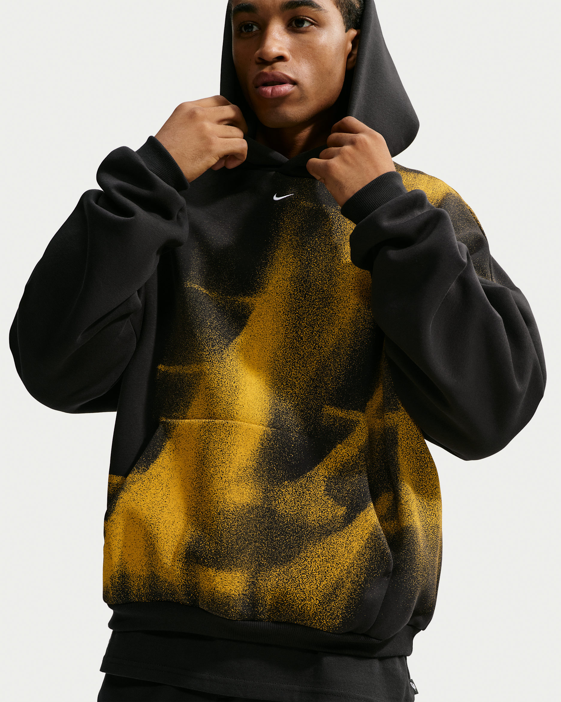 Los Angeles Lakers Standard Issue Men's Fleece Basketball Hoodie - Black/White