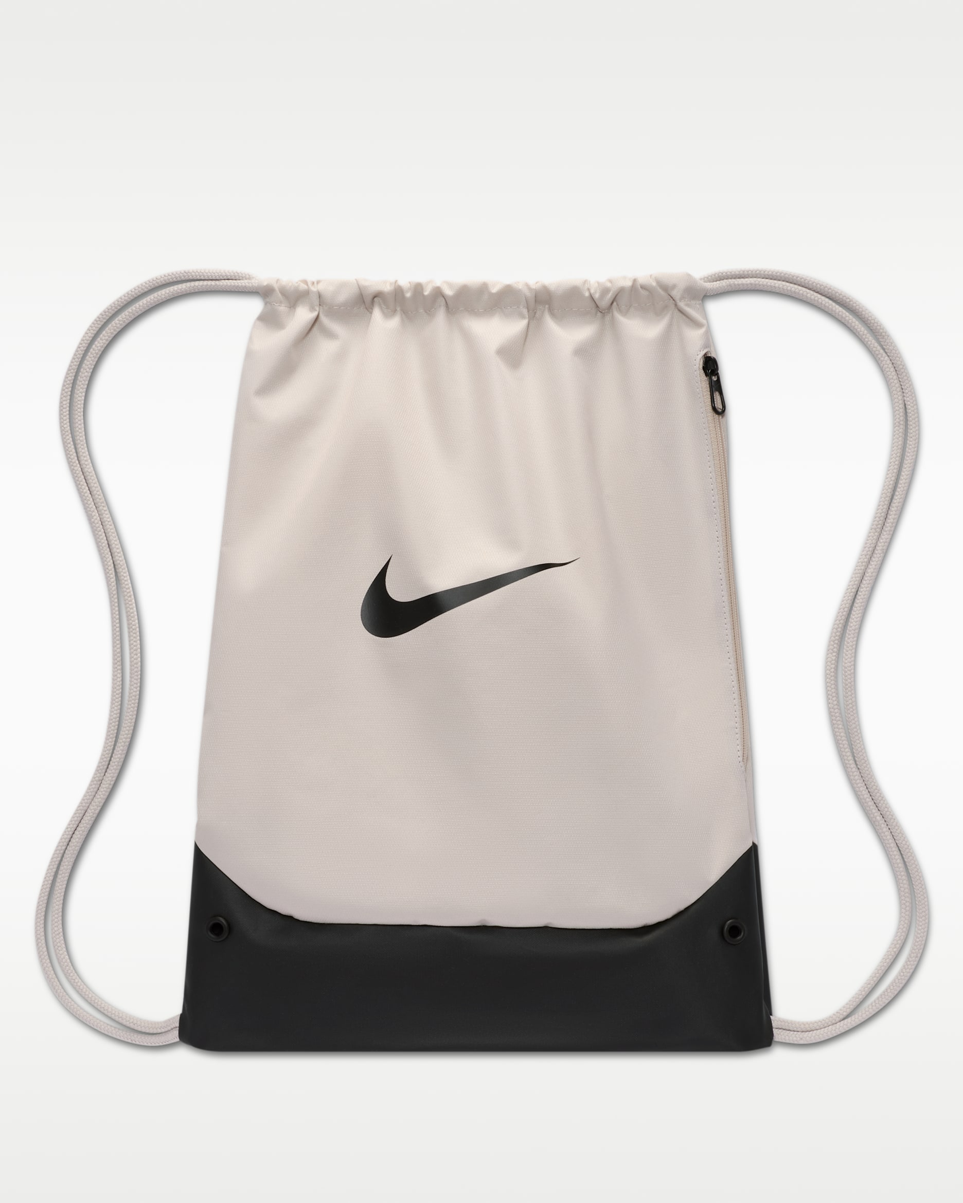 Nike Brasilia Drawstring Bag (18L) - Light Bone/Black/Black