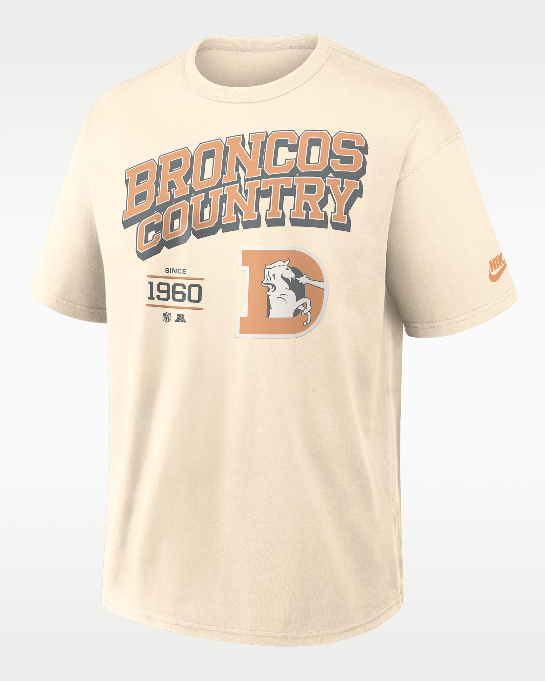 Denver Broncos Max90 Men's Nike NFL T-Shirt - Natural
