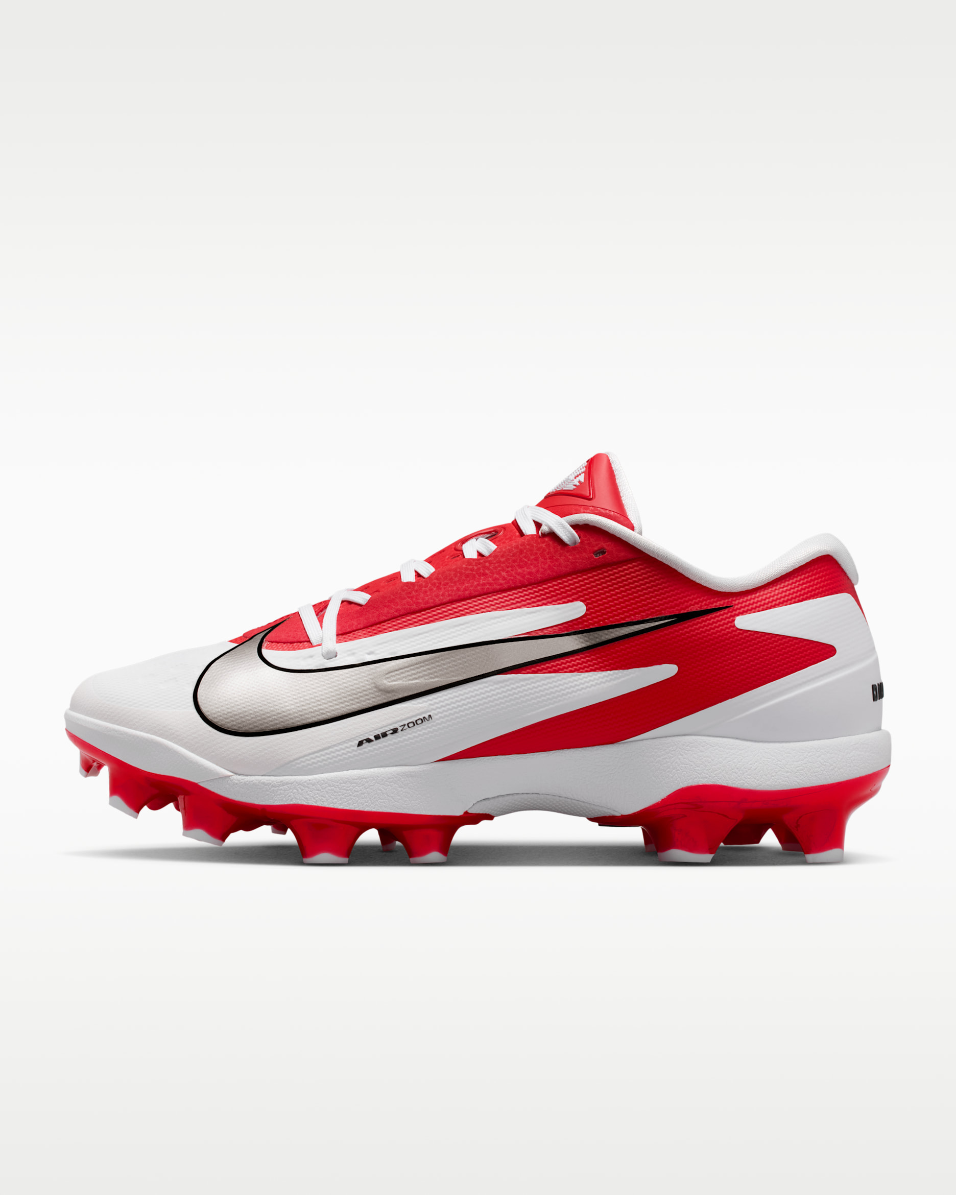 Nike Diamond Standout MCS Baseball Cleats - White/University Red/Metallic Silver