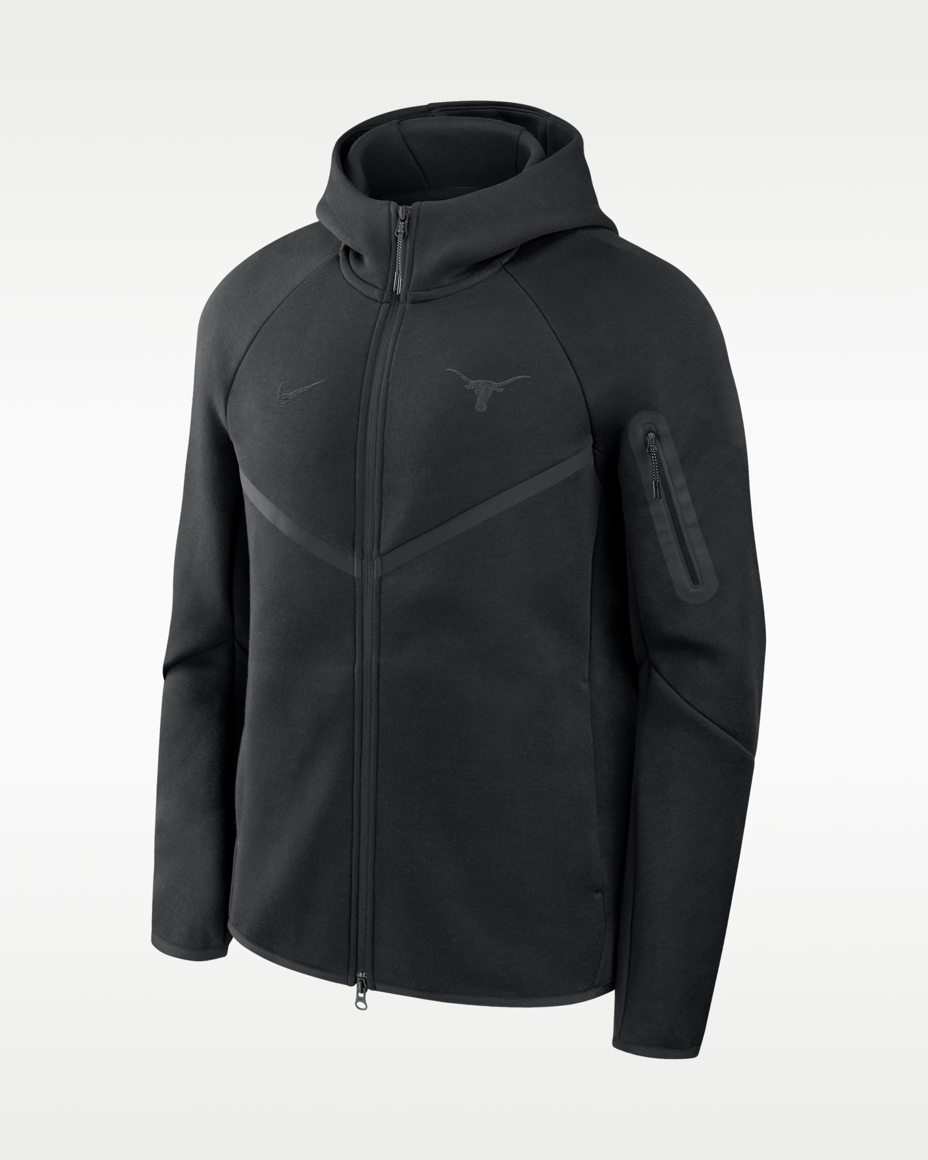 Texas Tech Fleece Men's Nike College Full-Zip Hooded Jacket - Black