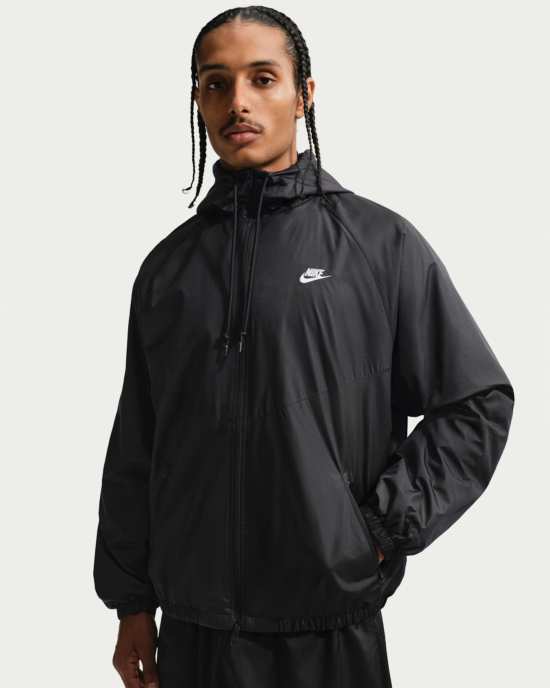 Nike Windrunner gefütterte Jacke (Herren) - Schwarz/Weiß
