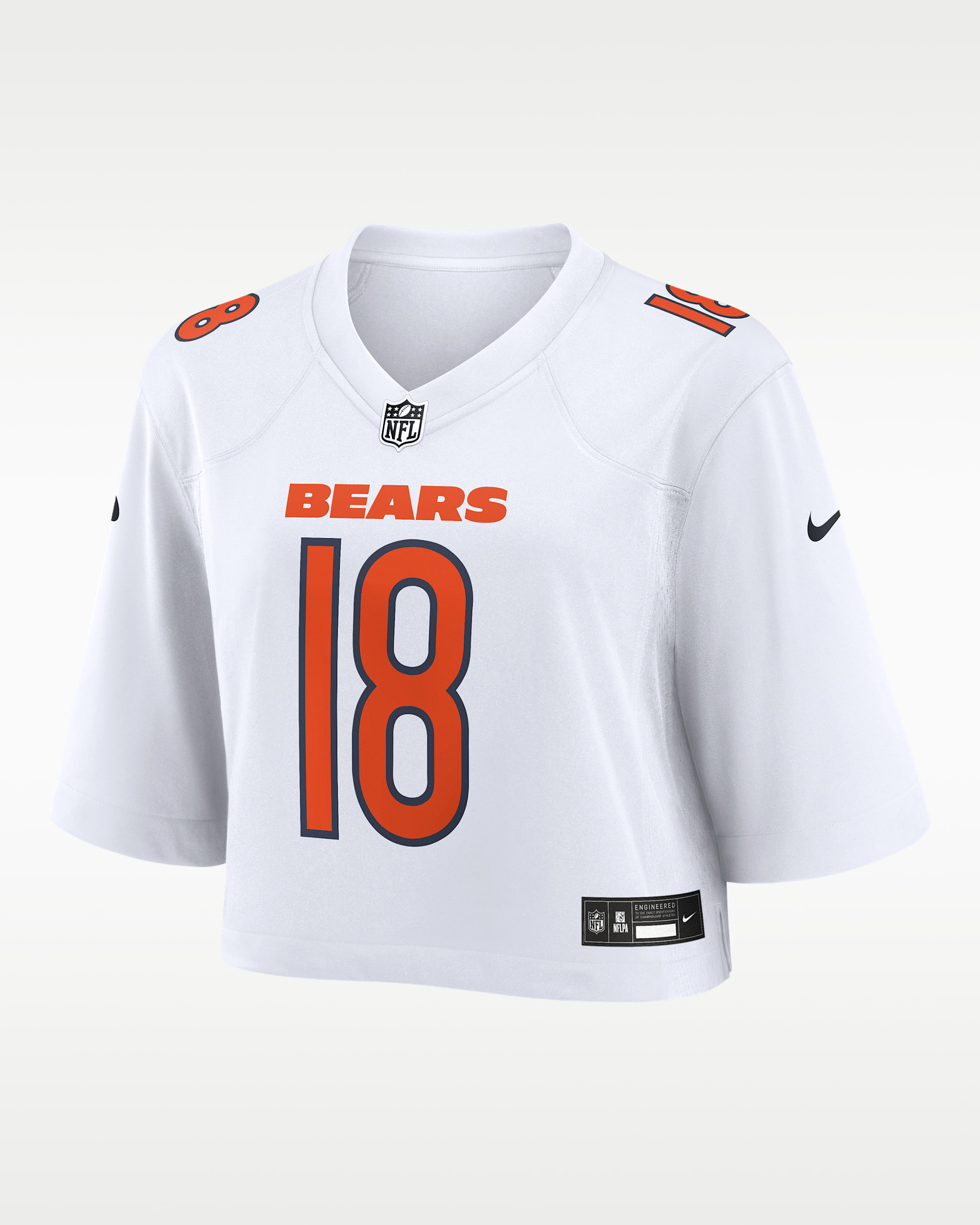 Caleb Williams Chicago Bears Women's Nike NFL Cropped Tundra Game Jersey - White