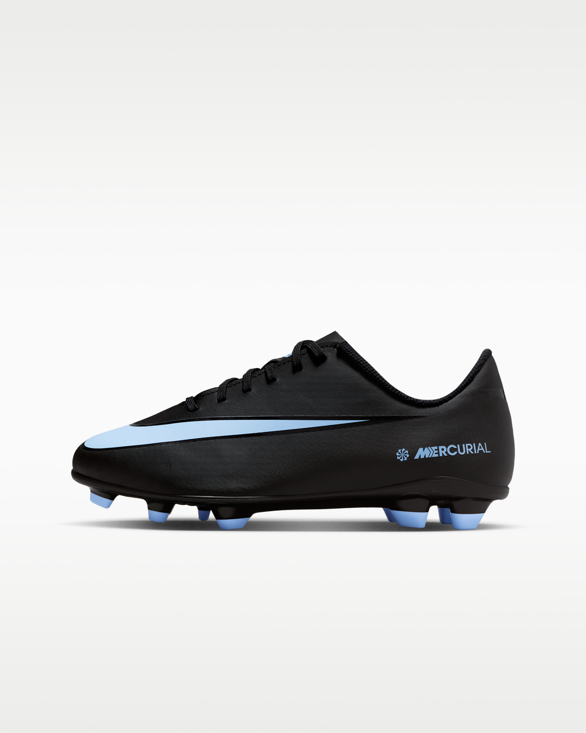 Nike Jr. Mercurial Vapor 16 Club Older/Younger Kids' Multi-Ground Low-Top Football Boot - Black/Ice Blue