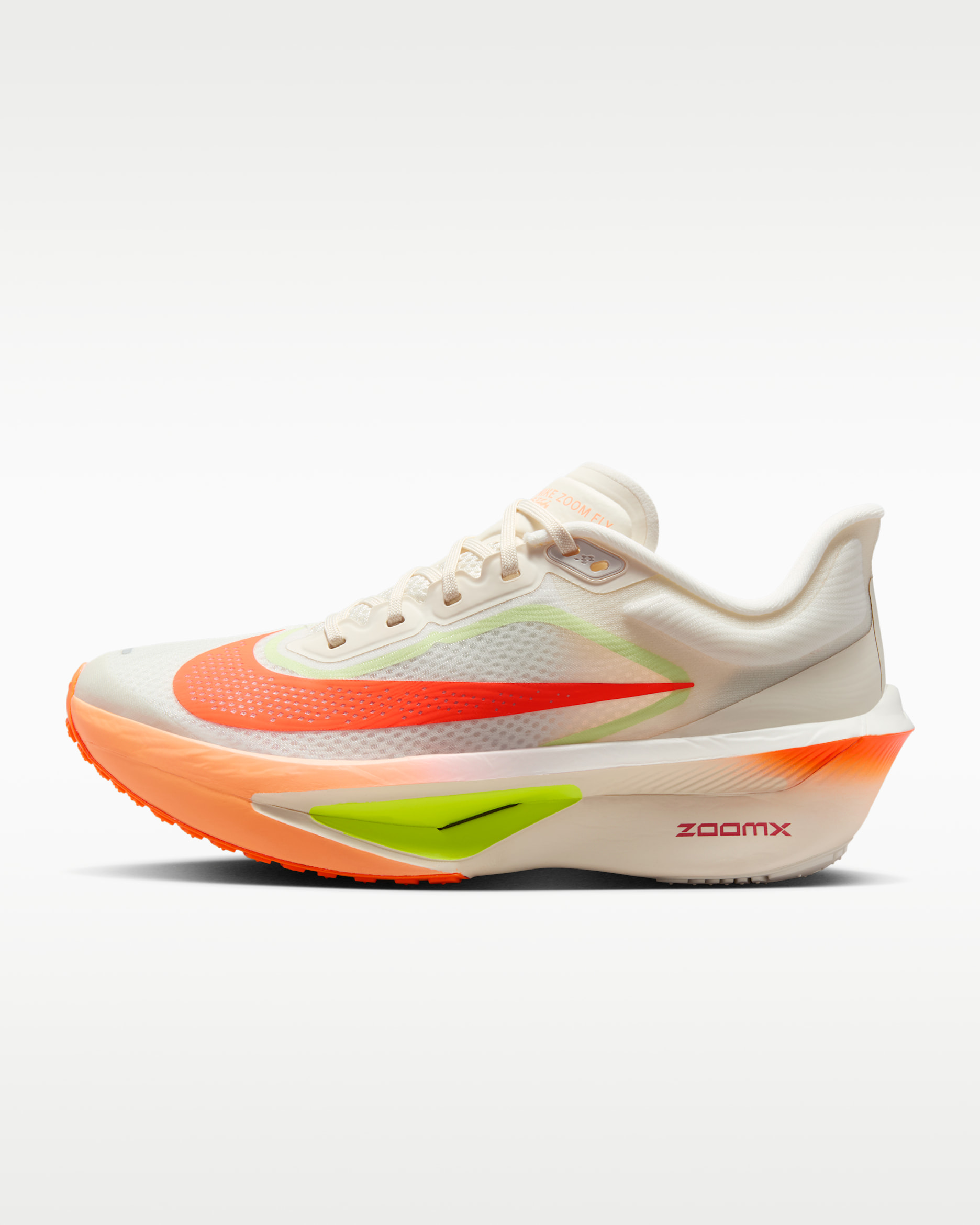 Nike Zoom Fly 6 Kadın Yol Yarış Ayakkabısı - Pale Ivory/Barely Volt/Volt/Hyper Crimson