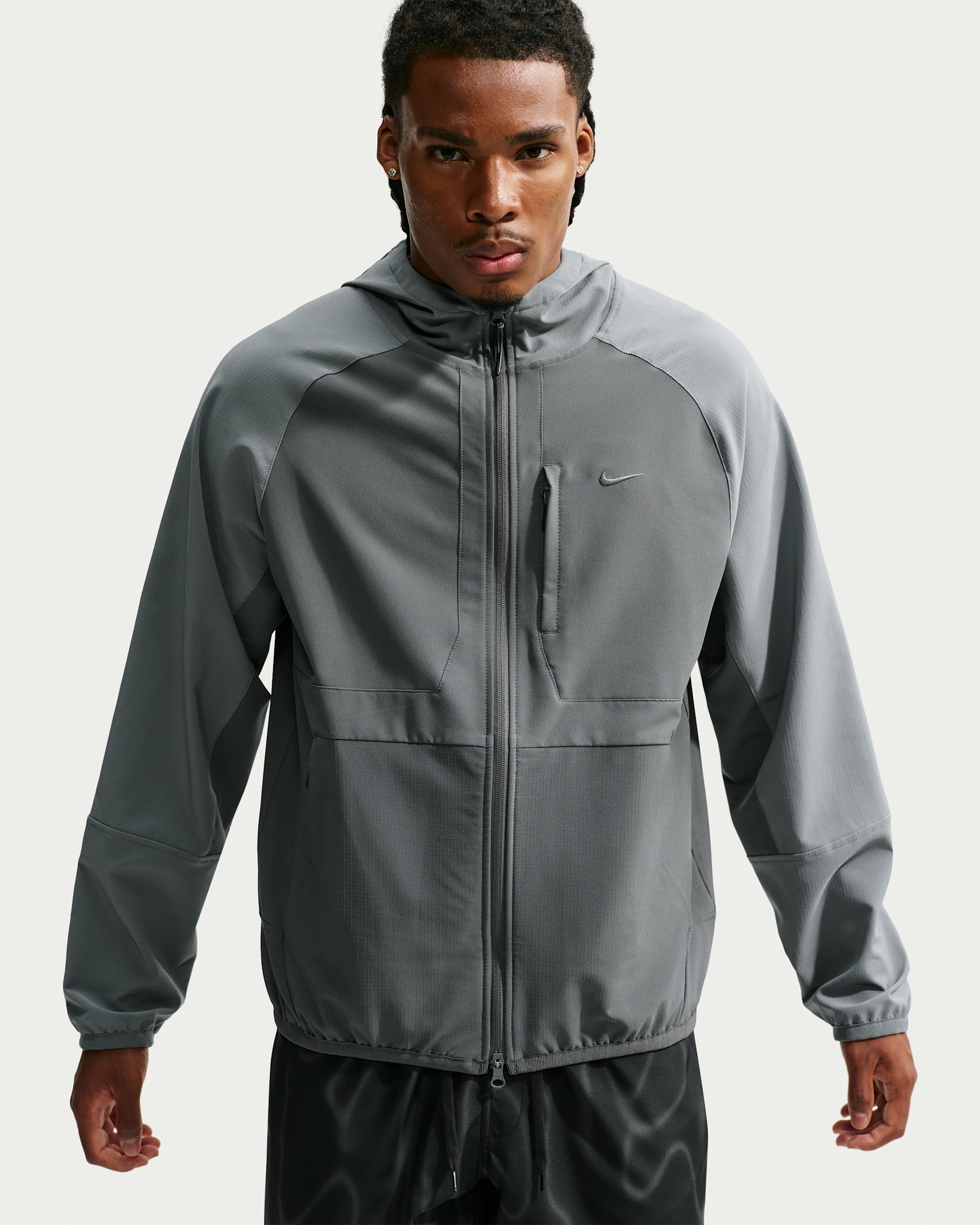 Nike Unlimited vannavstøtende jakke til herre - Smoke Grey/Iron Grey/Iron Grey