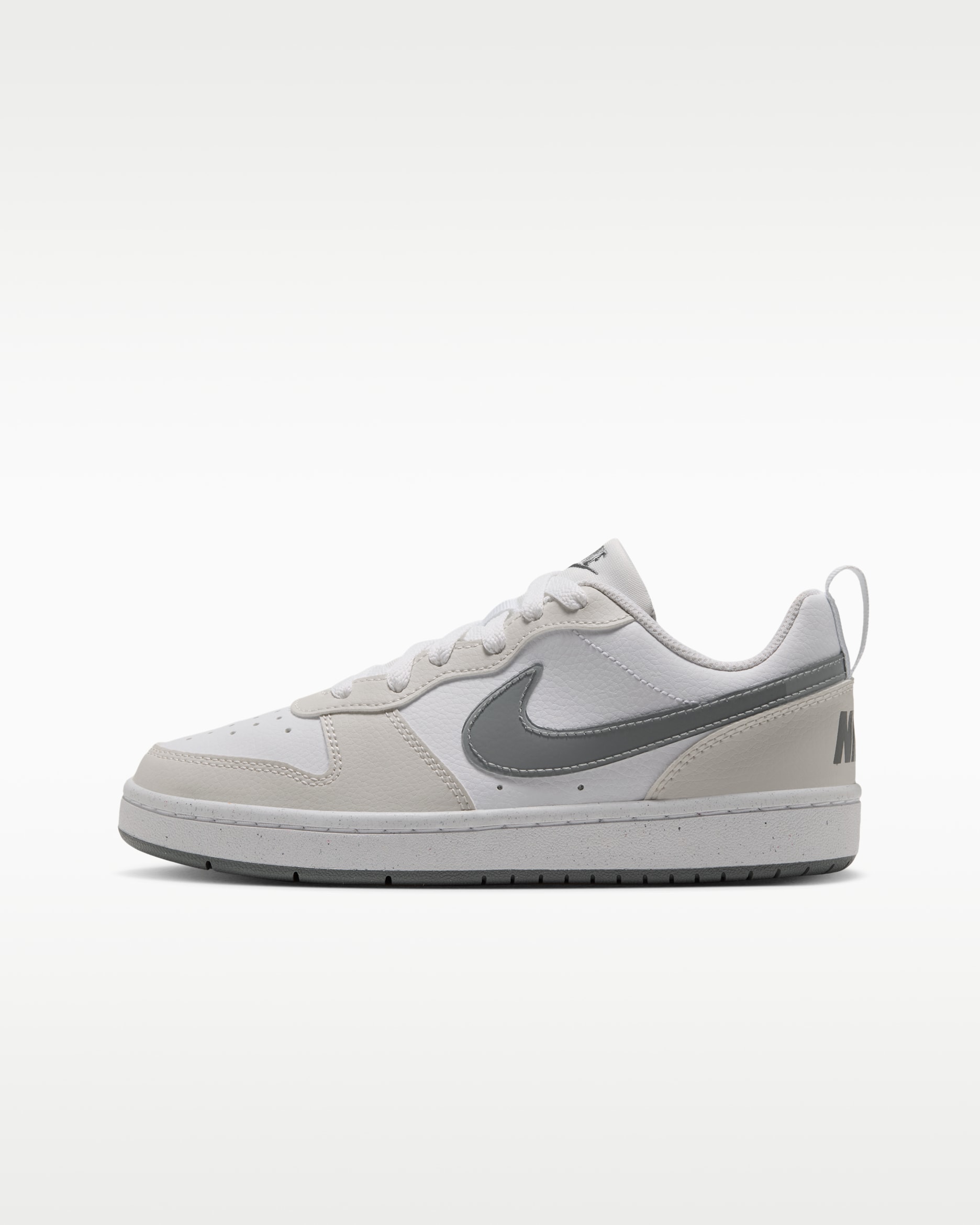 Nike Court Borough Low Big Kids' Shoes - White/Phantom/Smoke Grey