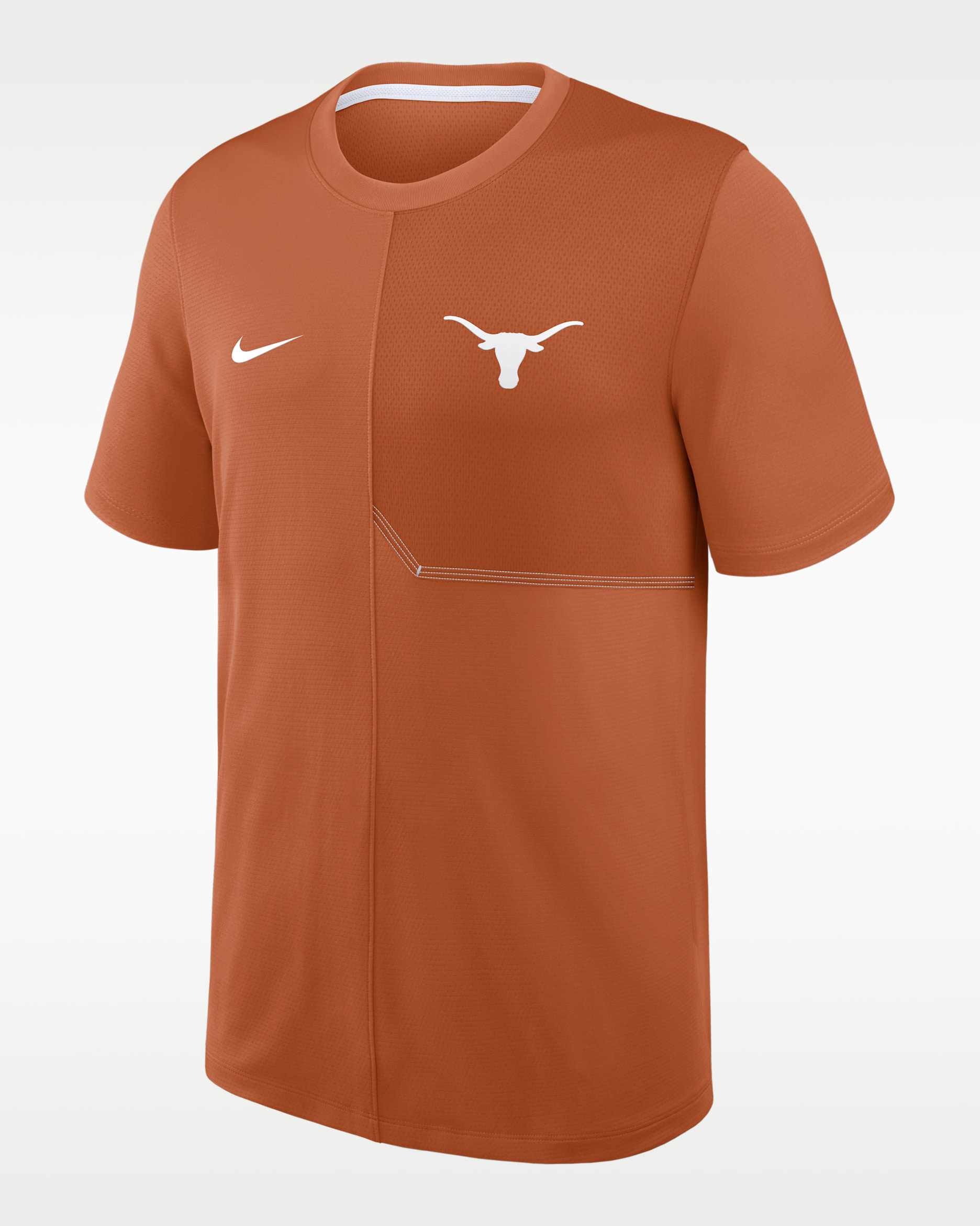Texas Sideline Coach Men's Nike Dri-FIT College Top - Desert Orange/White