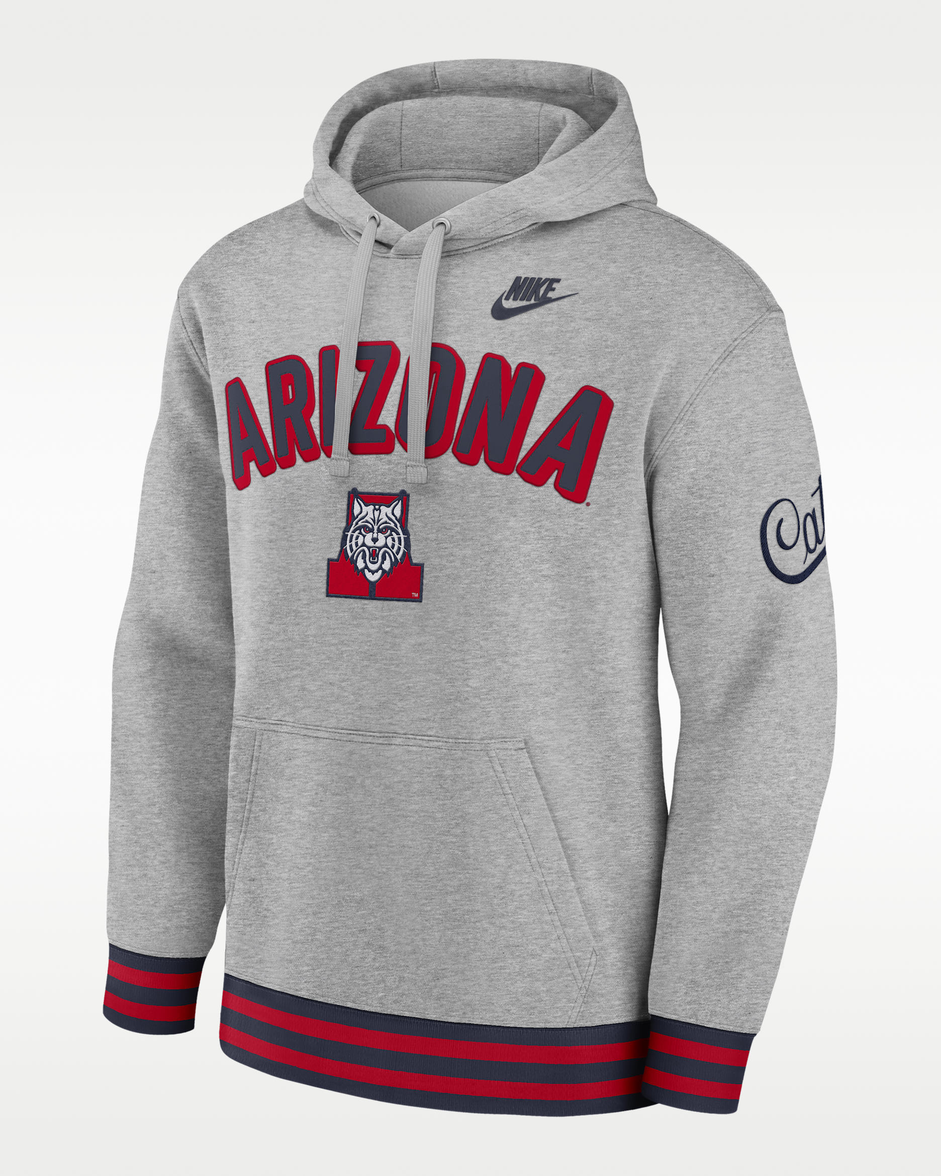 Arizona Legacy Retro Men’s Nike College Pullover Hoodie - Grey