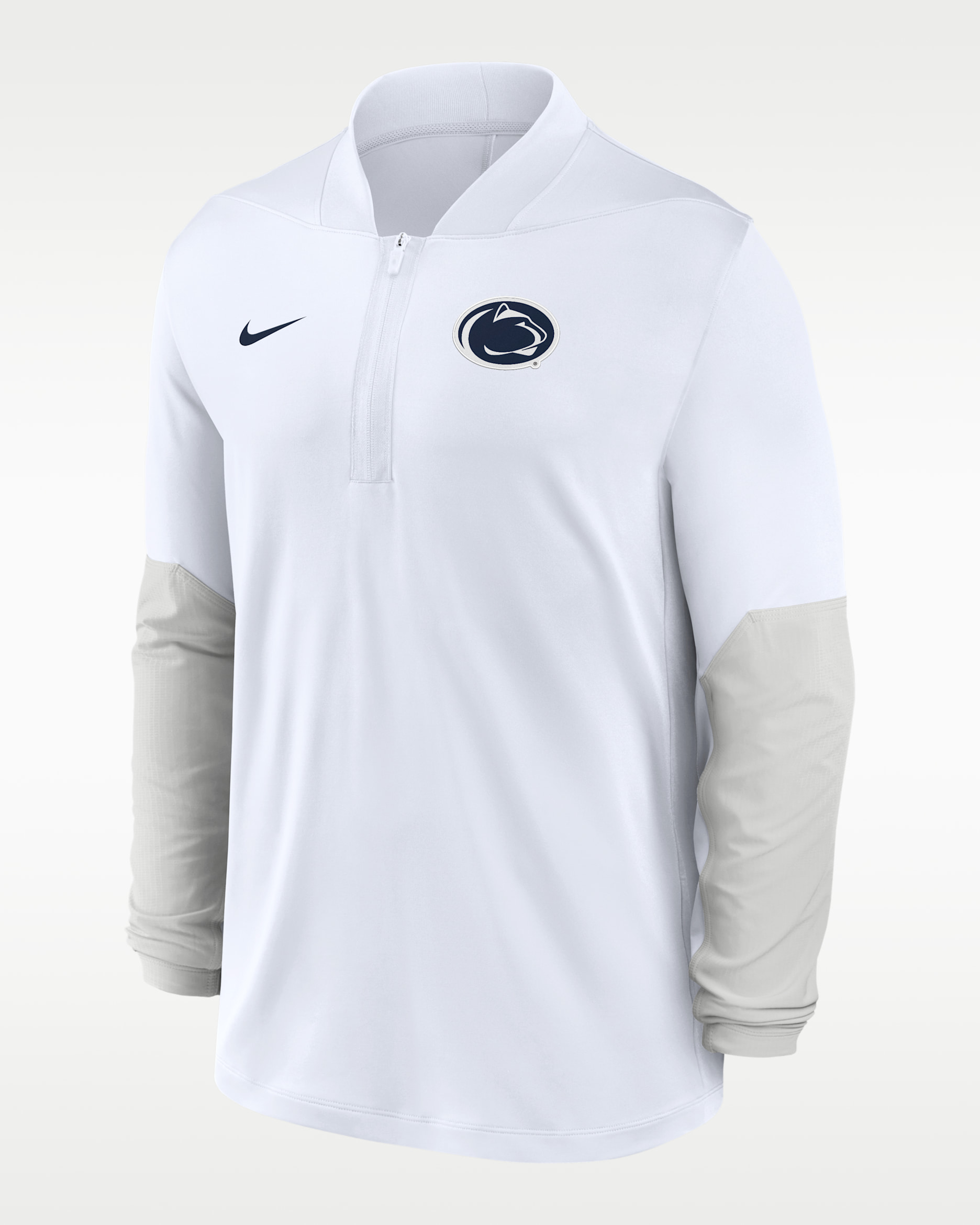 Chamarra universitaria Nike Dri-FIT de medio cierre para hombre Penn State - Blanco